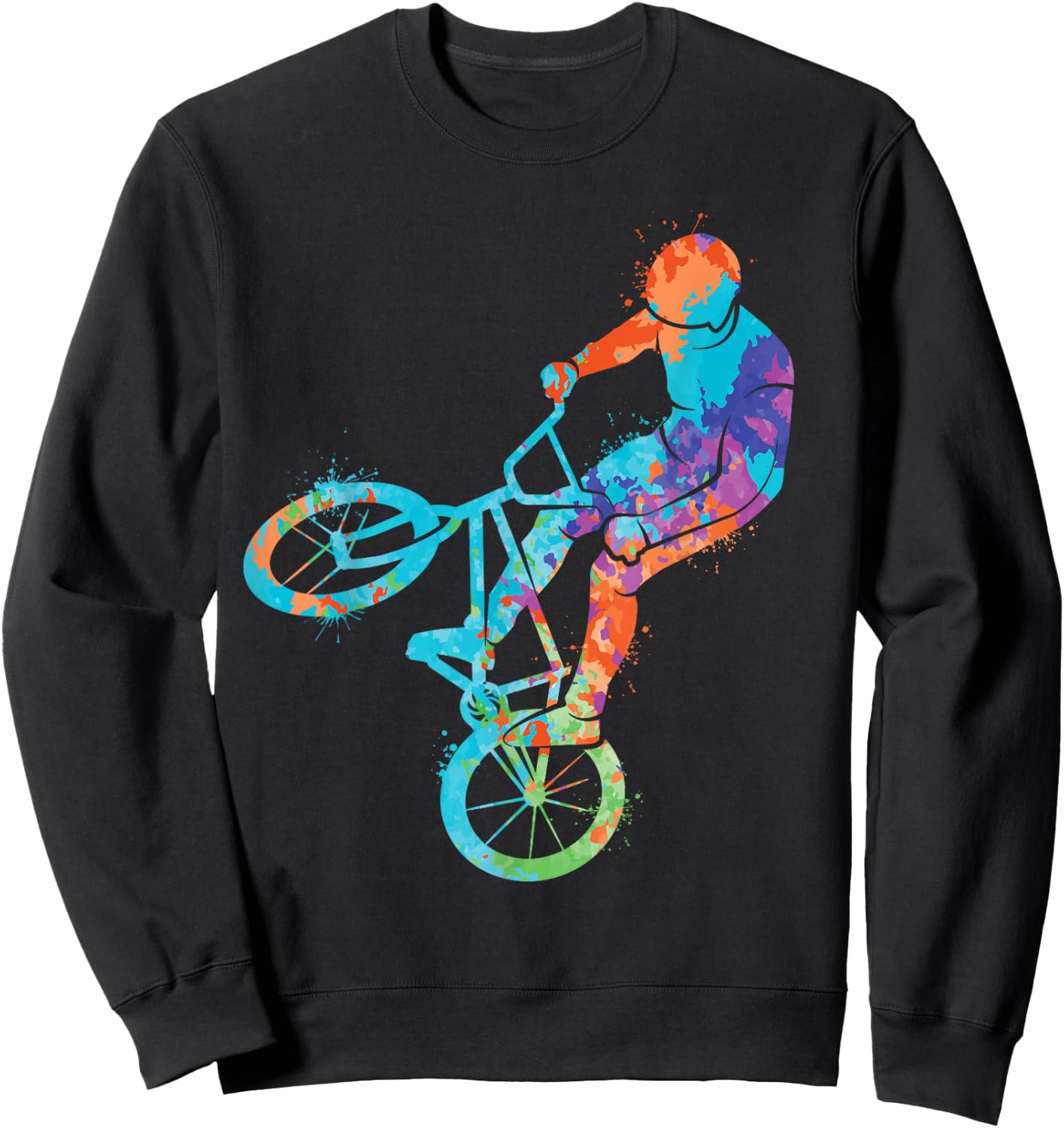 BMX Bicycle Tricks Girls Boys Kids BMX Bike Sweatshirt - Sweatshirt | Black
