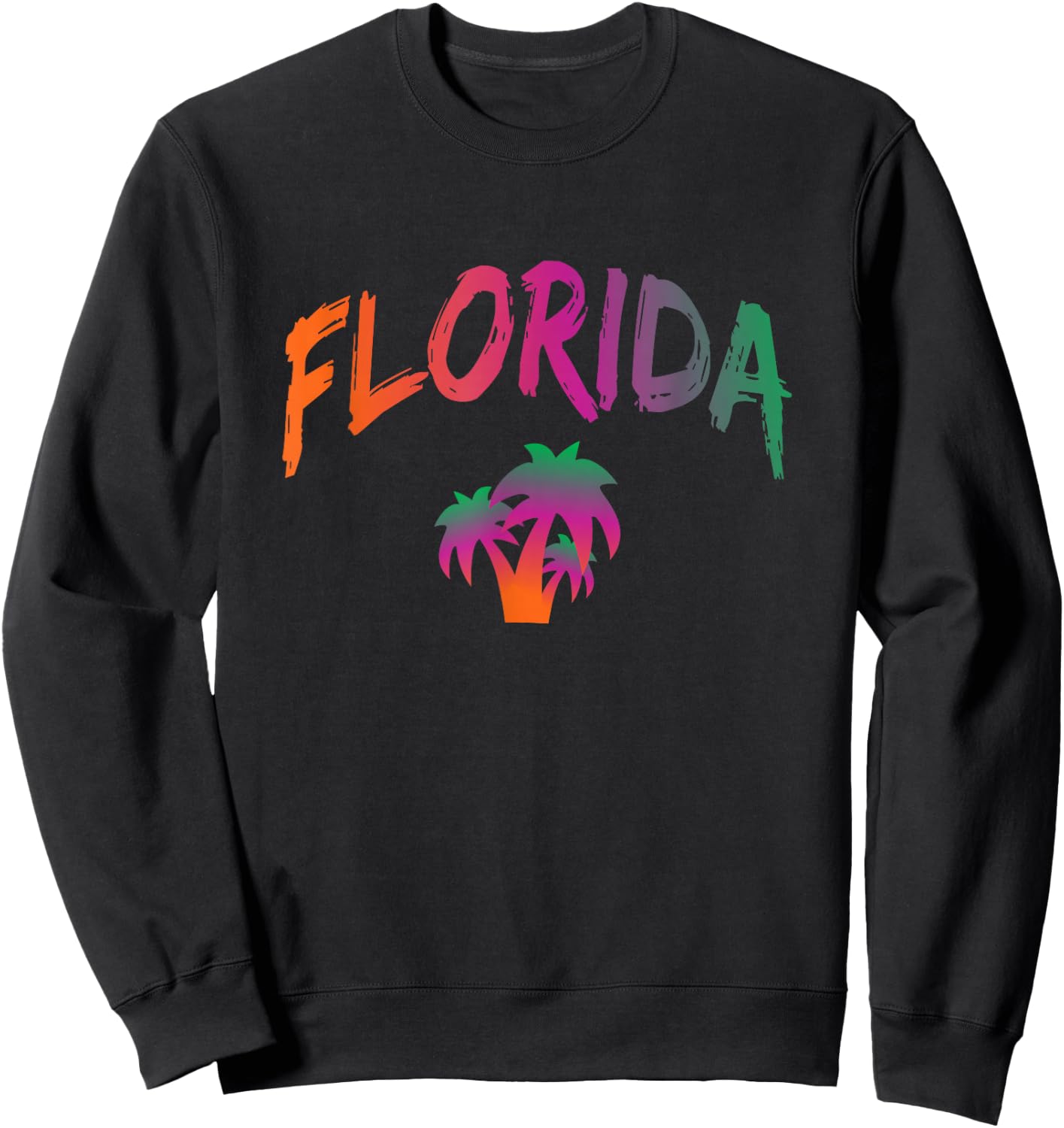 Florida - The Sunshine State - Tie Dye Text Print - Classic Sweatshirt - Sweatshirt | Black