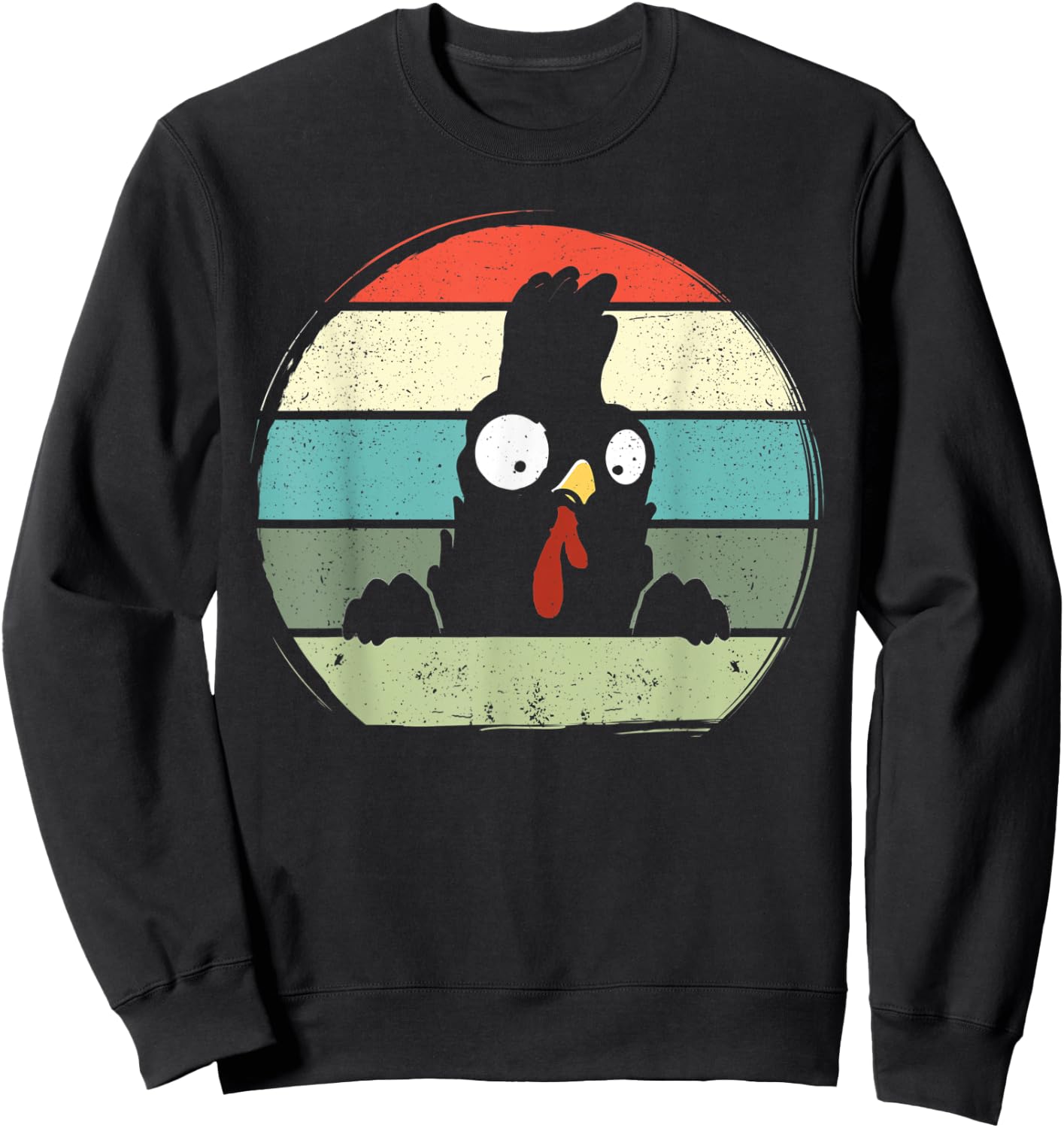 Funny Chicken Farming Retro Chicken Farmer Girls Boys Men Sweatshirt - Sweatshirt | Black
