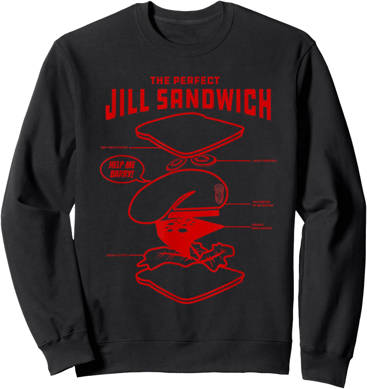 The Perfect Jill Sandwich Sweatshirt - Sweatshirt | Black