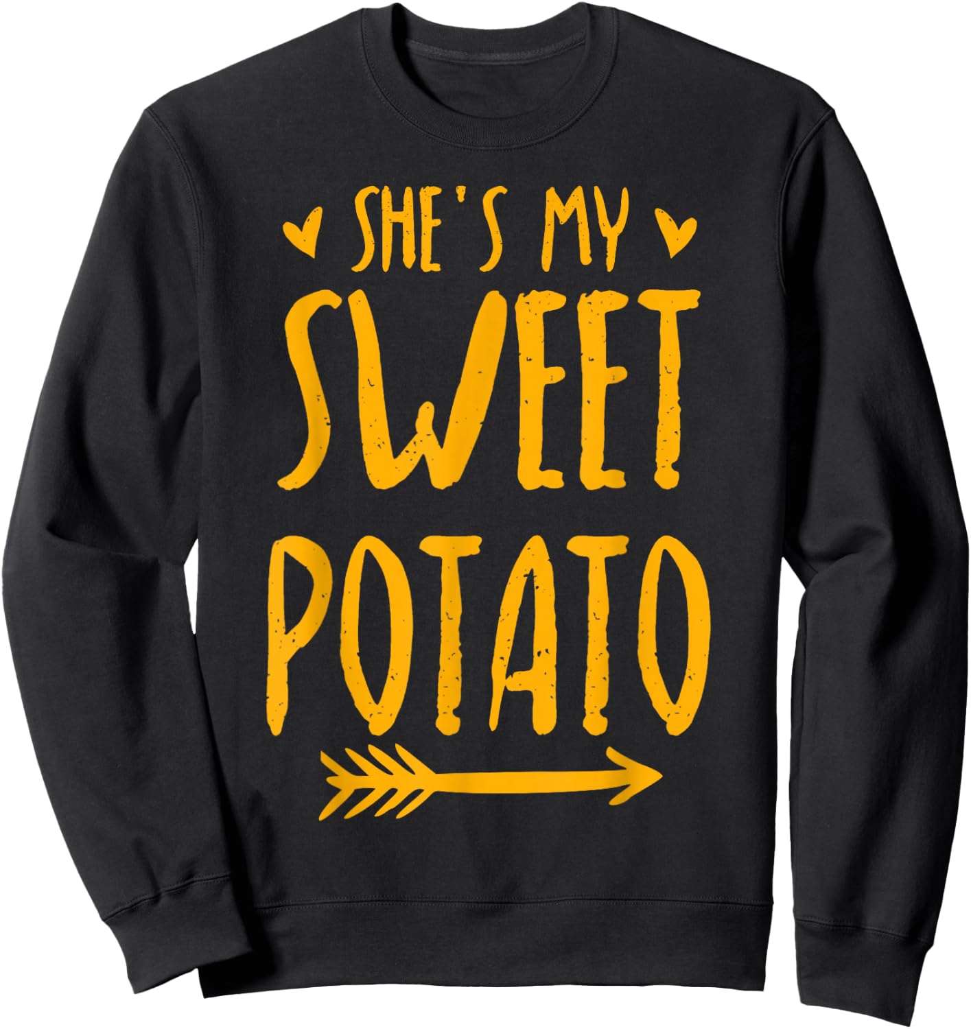 She's My Sweet Potato I Yam Matching Couples Sweet Potato Sweatshirt - Sweatshirt | Black