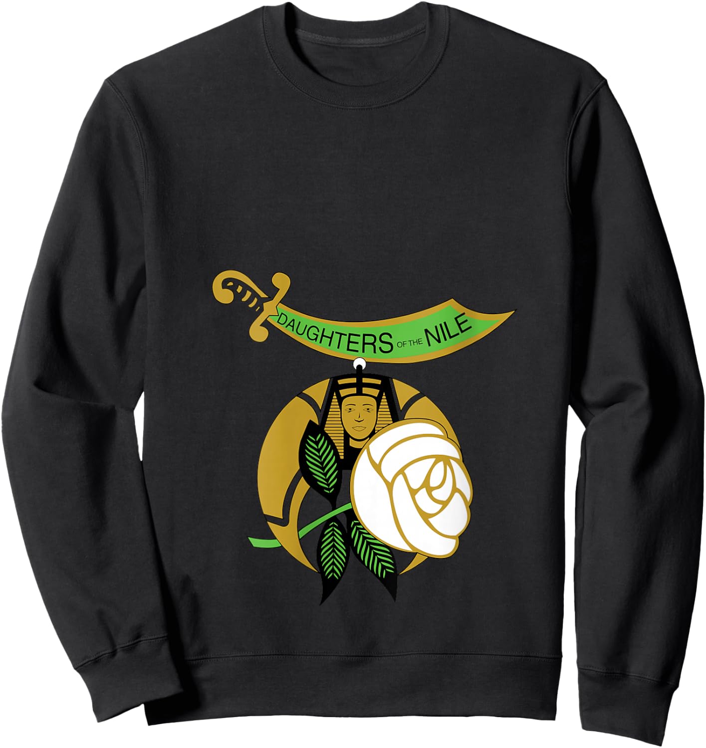 Daughters of The Nile Don Shriners Freemasons Mother's Day V-Neck Sweatshirt - Sweatshirt | Black