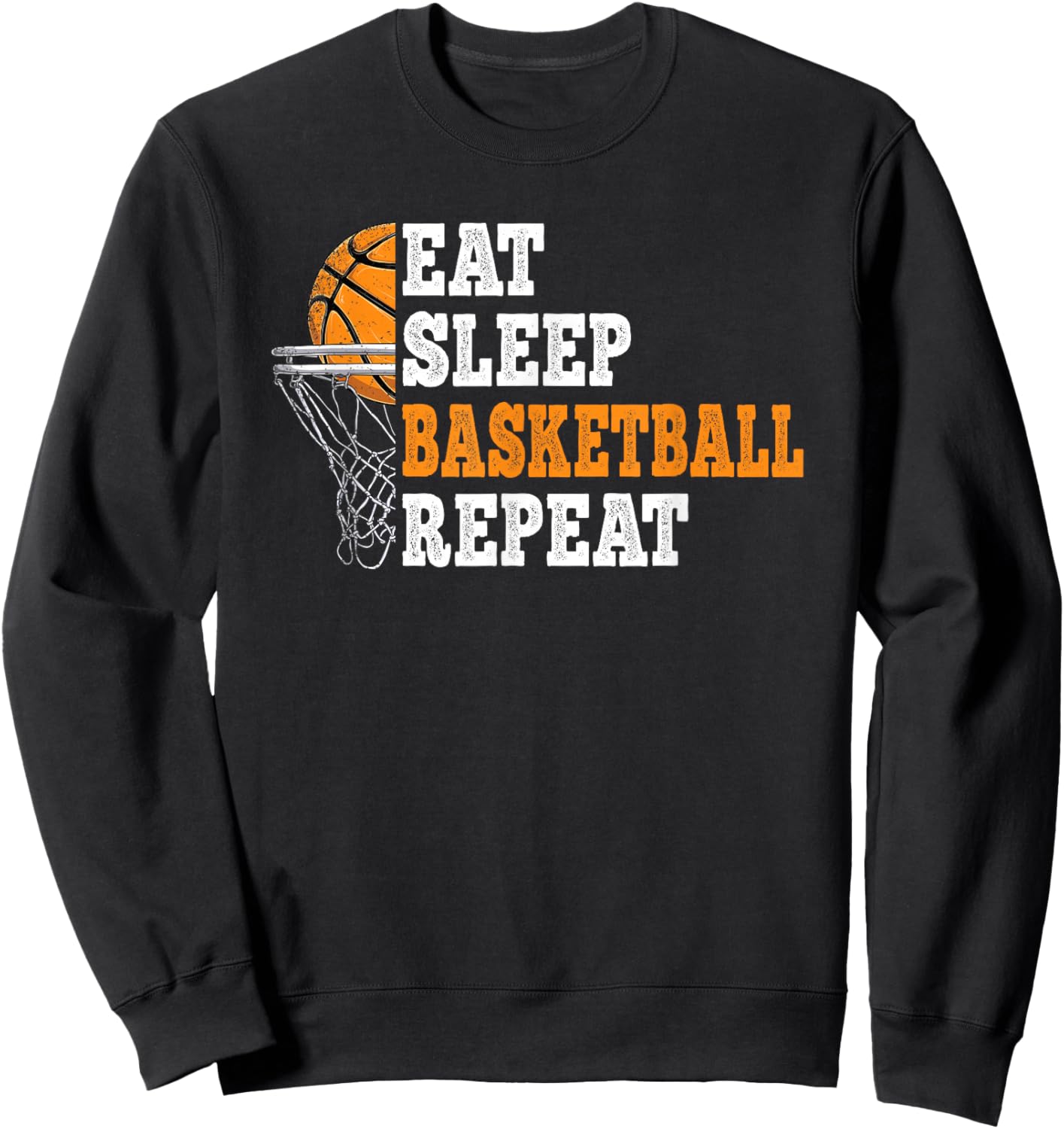 Eat Sleep Basketball Repeat Basketball Player Men Boys Kids Sweatshirt - Sweatshirt | Black