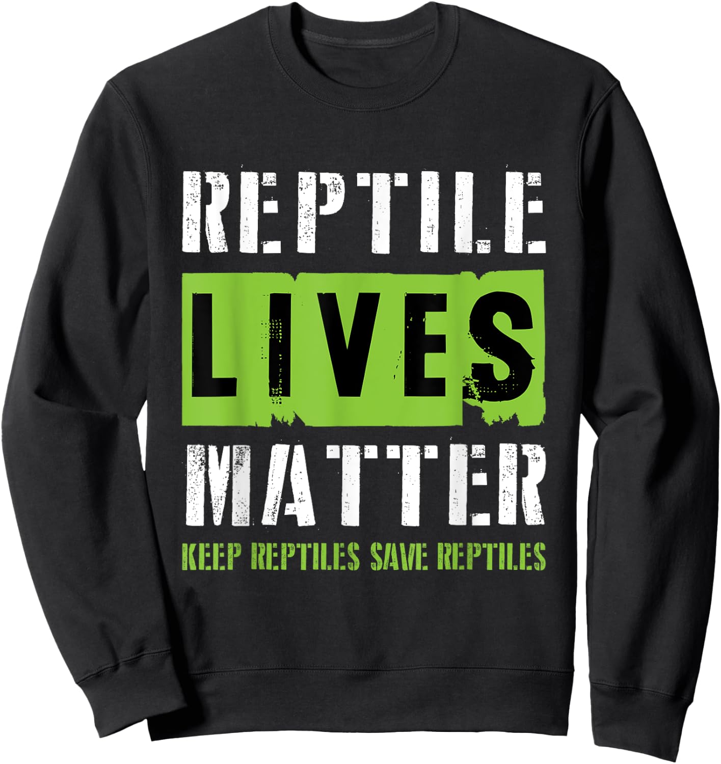 Reptile Lives Matter - Bearded Dragon Reptile Lizard Lover Sweatshirt - Sweatshirt | Black