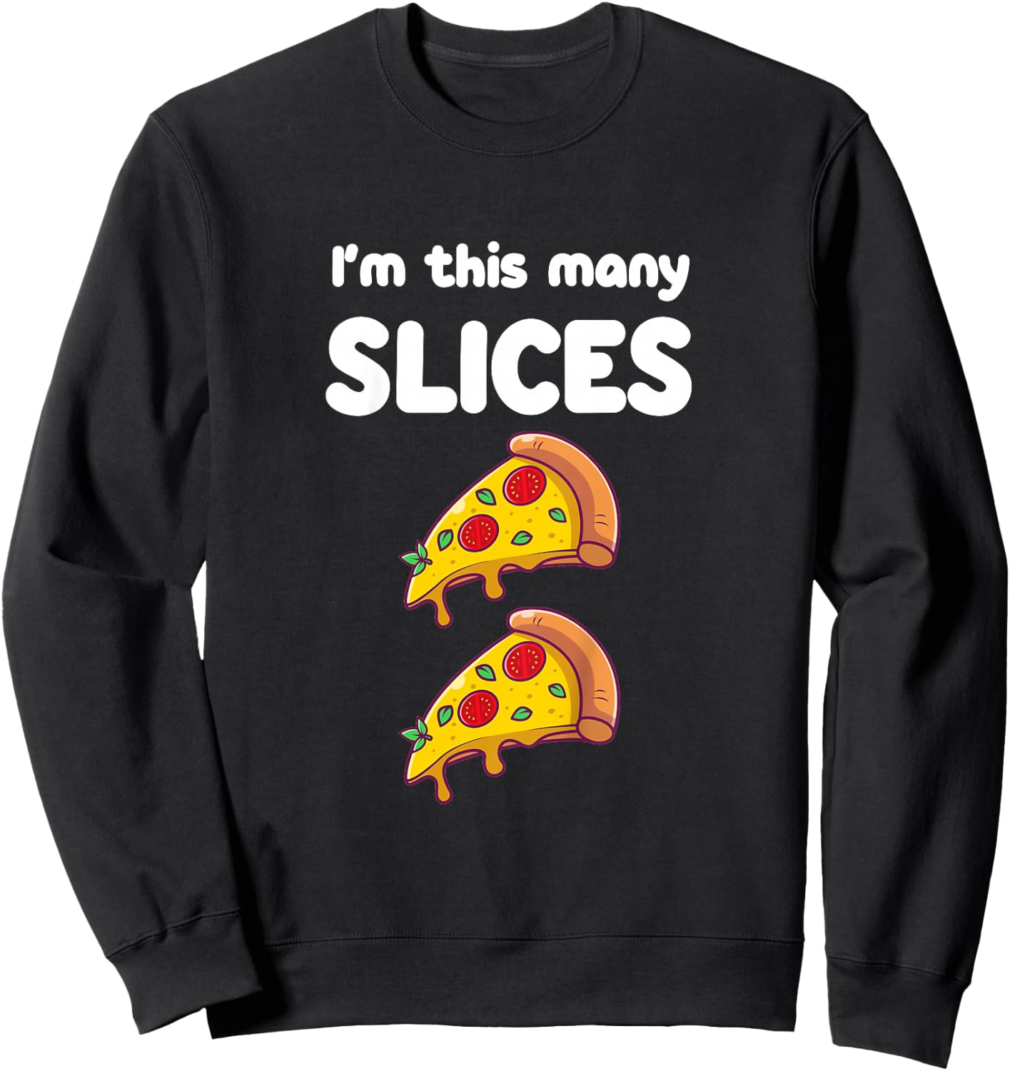 Cute Pizza 2nd Birthday I'm This Many Slices 2-Year-Old Sweatshirt - Sweatshirt | Black