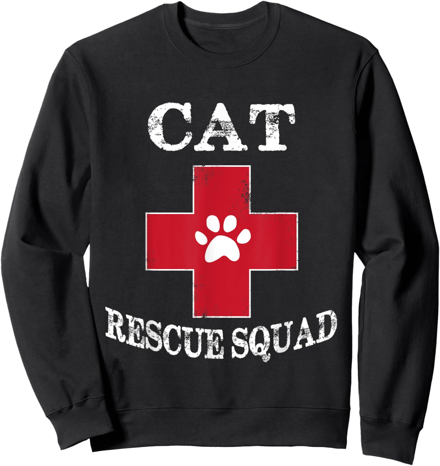 Animal Rescue Shirt - Cat Rescue Squad T shirts Women Girls Kids Sweatshirt - Sweatshirt | Black
