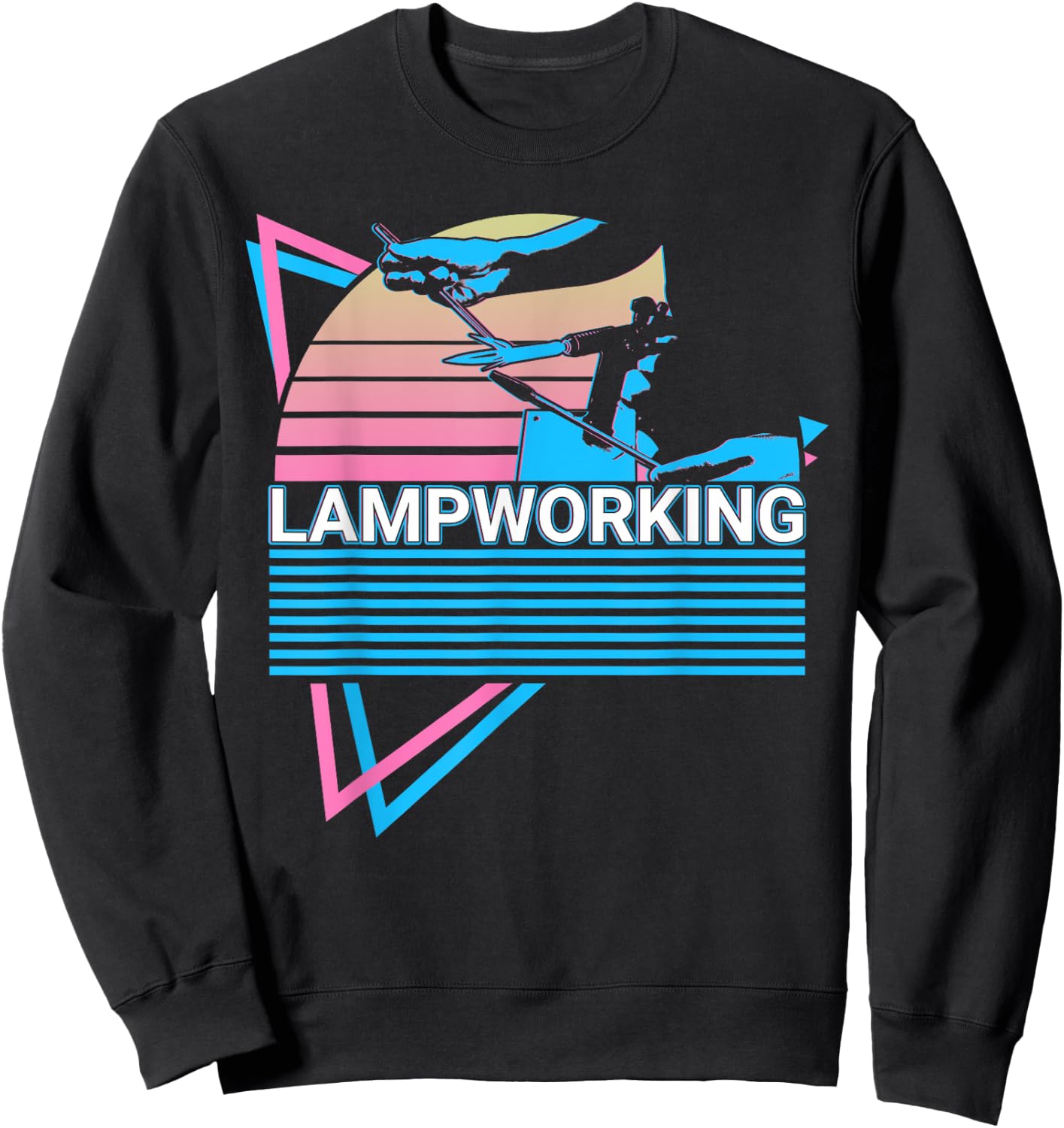 Lampworking Retro Sweatshirt - Sweatshirt | Black