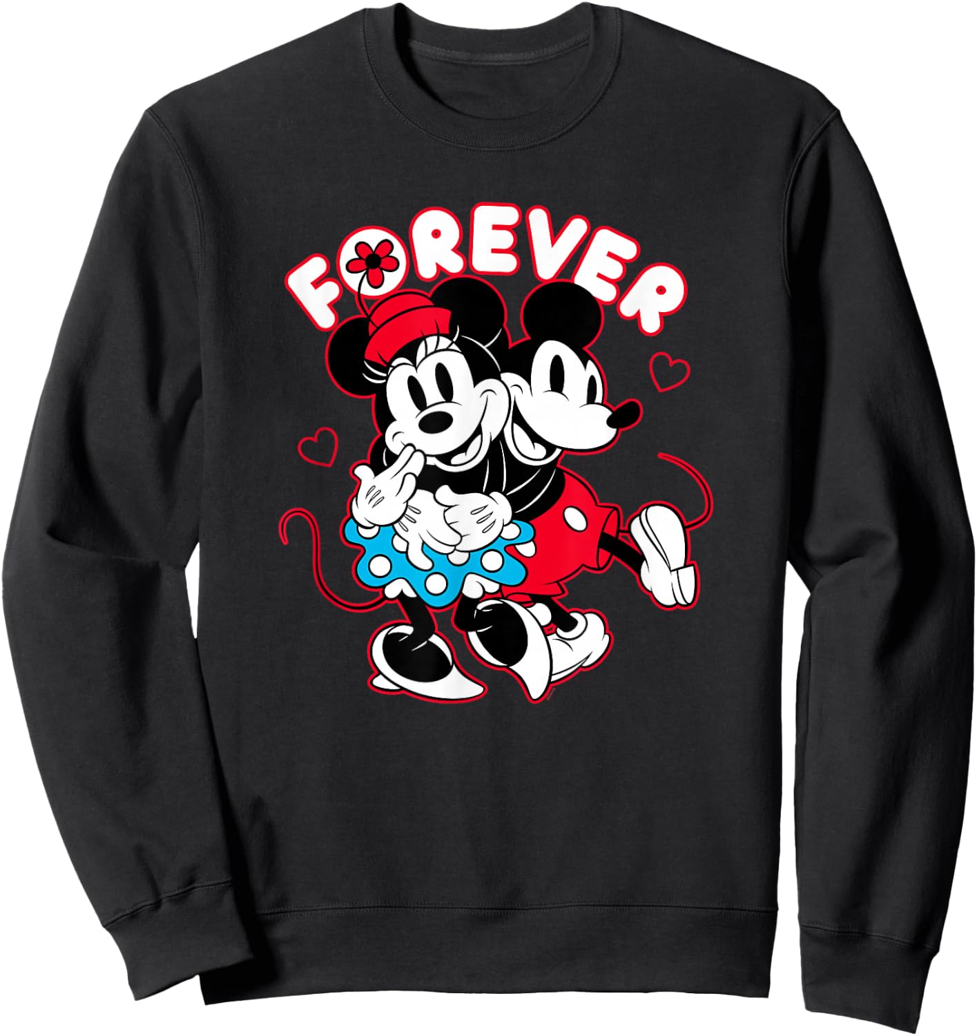 Disney Mickey Mouse Minnie Mouse Love Forever Valentine’s Sweatshirt - Sweatshirt | Black