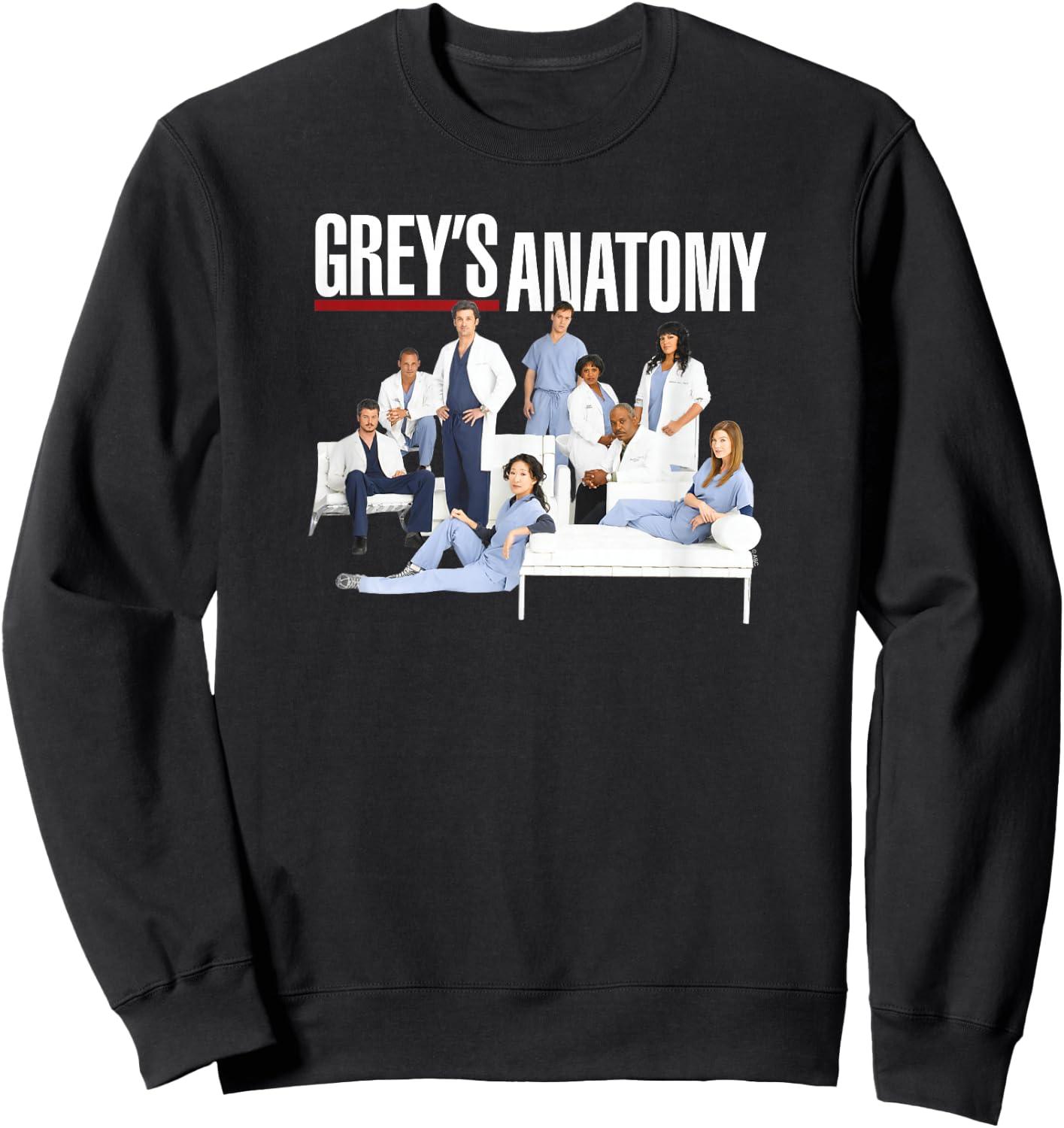 Grey's Anatomy Group with Logo Sweatshirt - Sweatshirt | Black