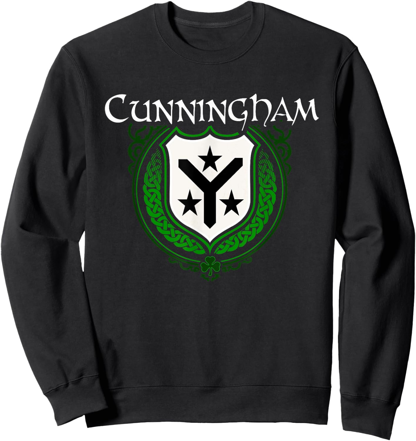 Cunningham Surname Irish Clan Tartan Badge Ireland Sweatshirt - Sweatshirt | Black