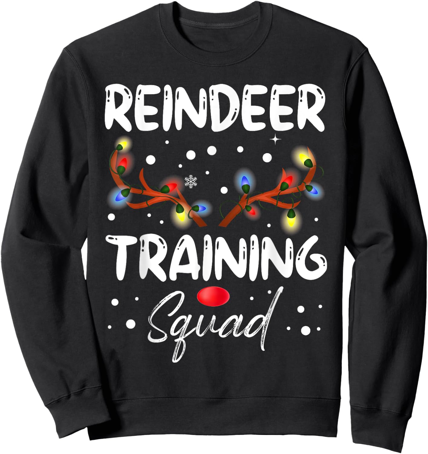 Christmas Running Reindeer Runner Training Squad Team Sweatshirt - Sweatshirt | Black