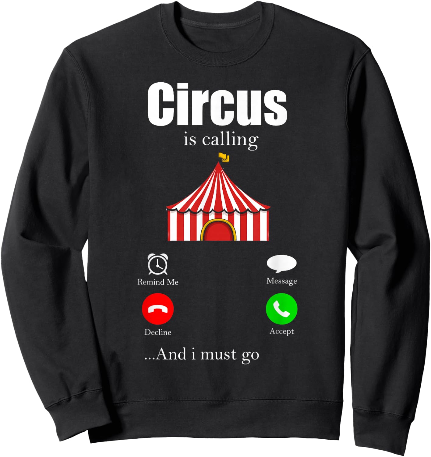Zirkus Herren Damen Kinder Circus Party Lion Fire Ring Acrobat Funny Sweatshirt - Sweatshirt | Black