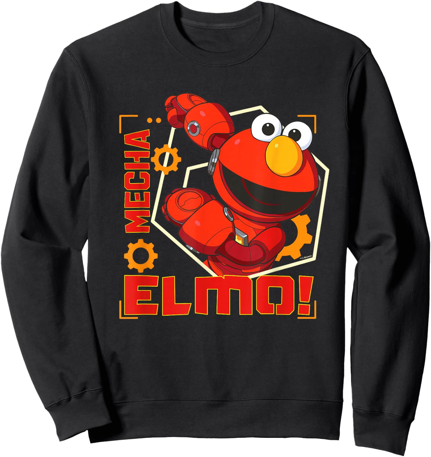 Sesame Street Mecha Builders Mecha Elmo! Sweatshirt - Sweatshirt | Black