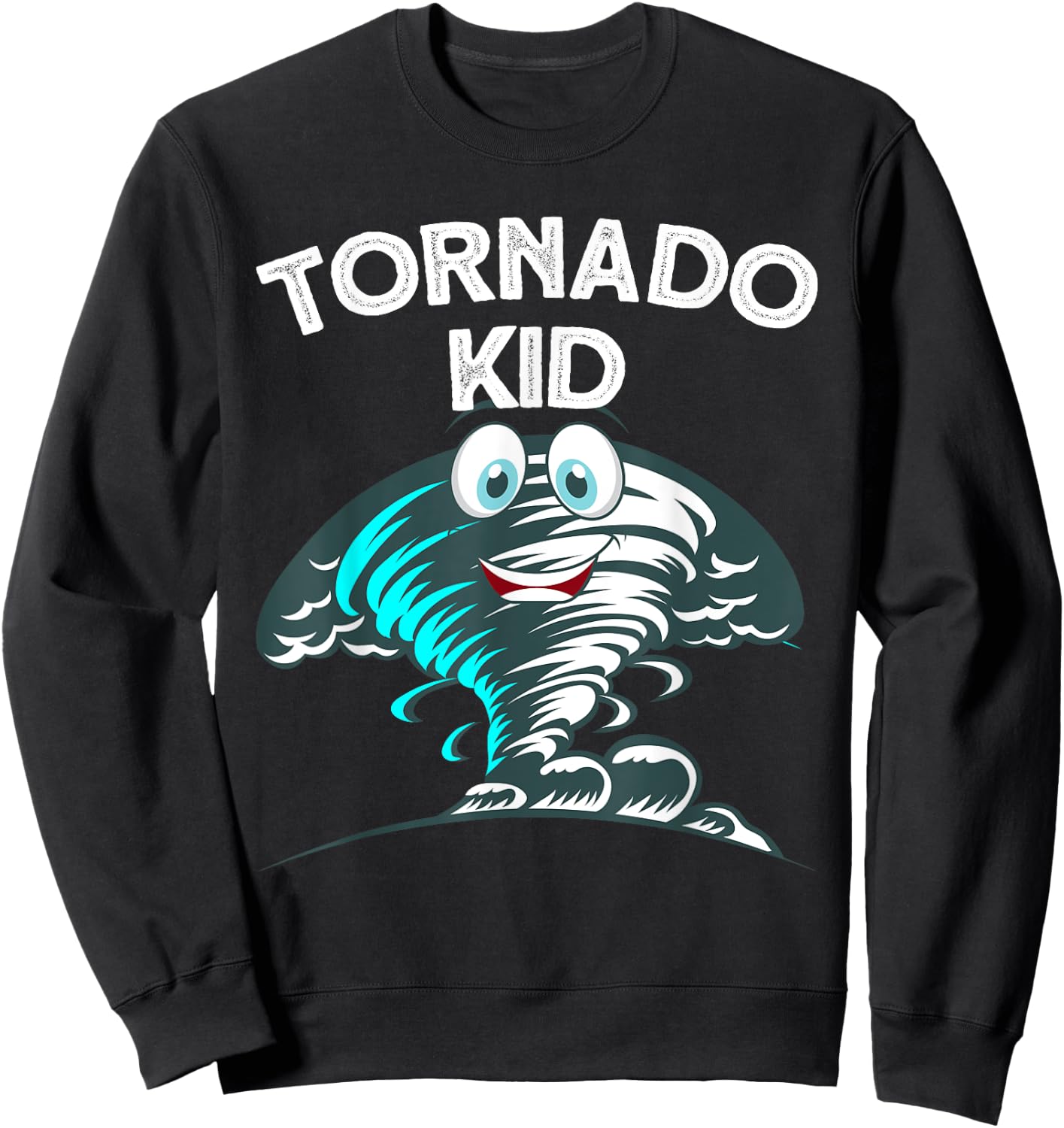 Funny Tornado Design For Kids Boys Girls Cyclone Storm Lover Sweatshirt - Sweatshirt | Black