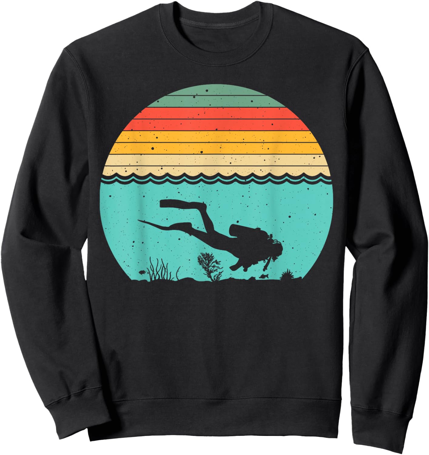 Funny Scuba Diving Themed Design Women Scuba Dive Sweatshirt - Sweatshirt | Black