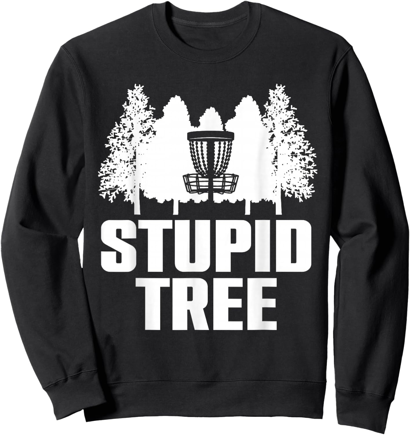 Funny Disc Golf Art Women Kids Disc Golf Player Sweatshirt - Sweatshirt | Black