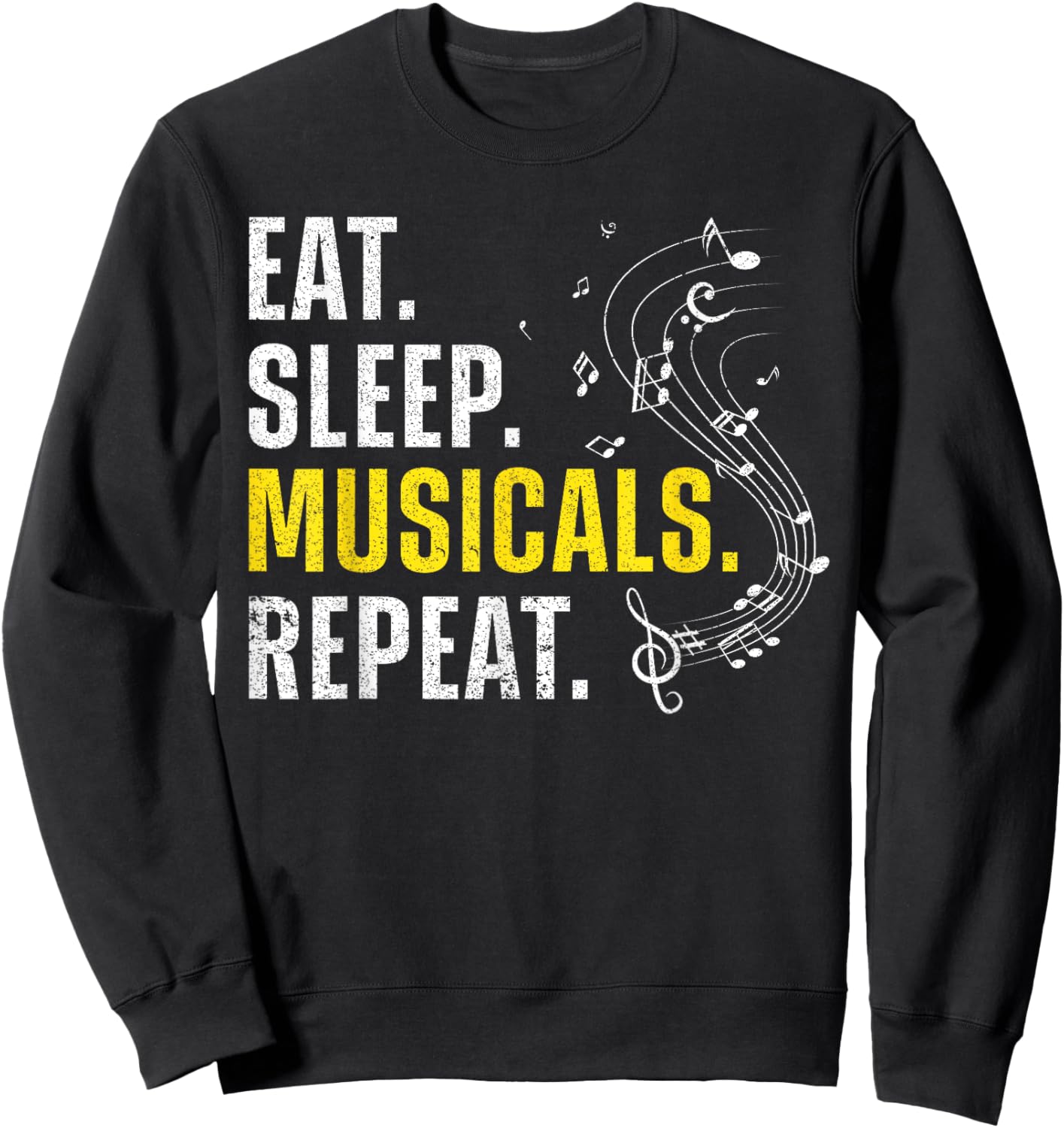 Cool Musical Design Women Broadway Musical Theatre Sweatshirt - Sweatshirt | Black