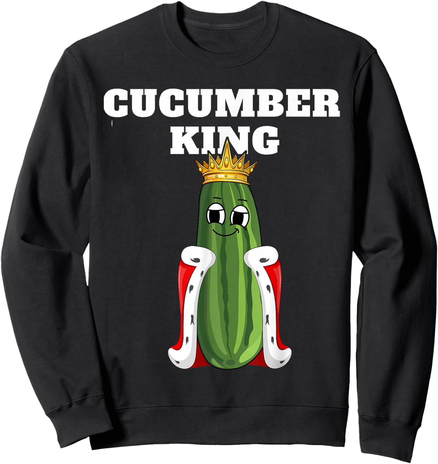 Gurkenkönig | Men's Cucumber | Boys Cucumber Sweatshirt - Sweatshirt | Black