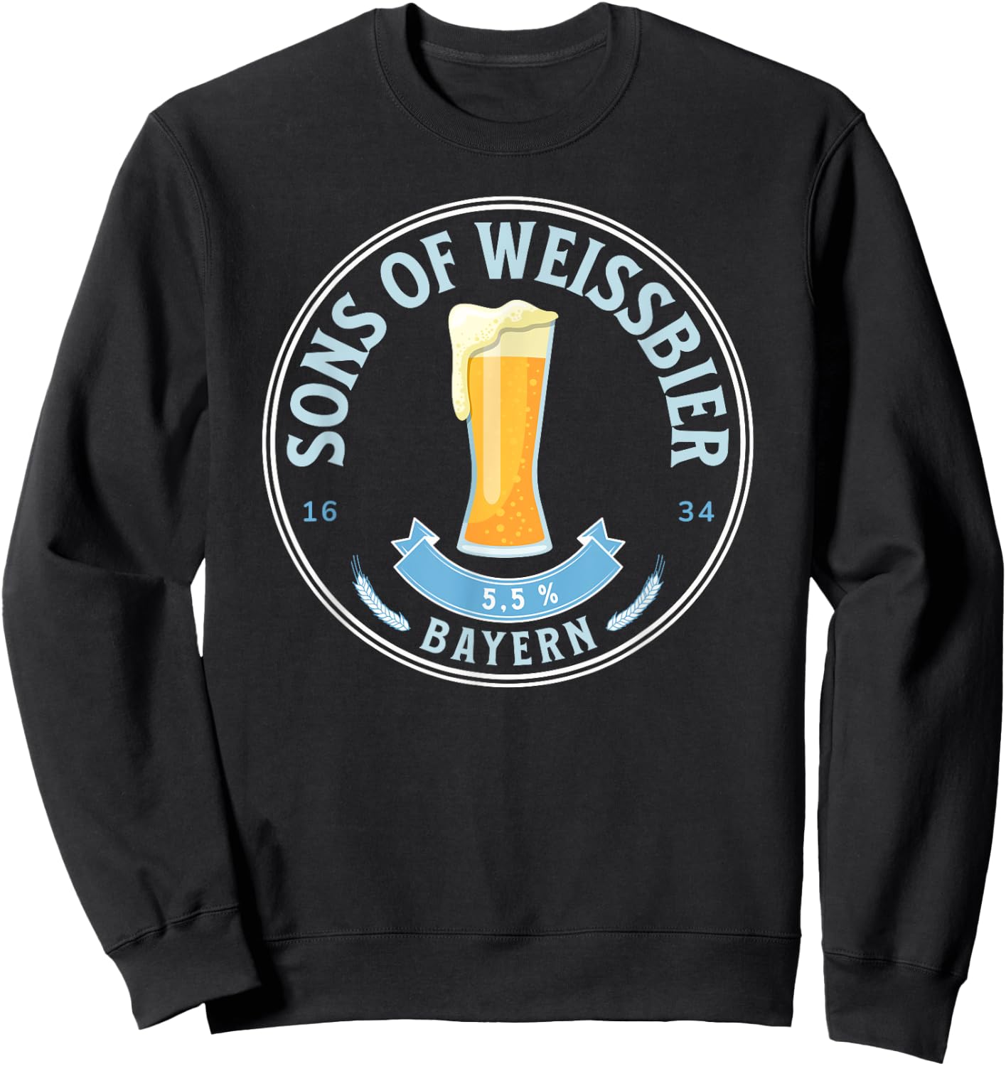 Hefeweizen Sons of Weißbier Yeast Beer Bavarian Sweatshirt - Sweatshirt | Black