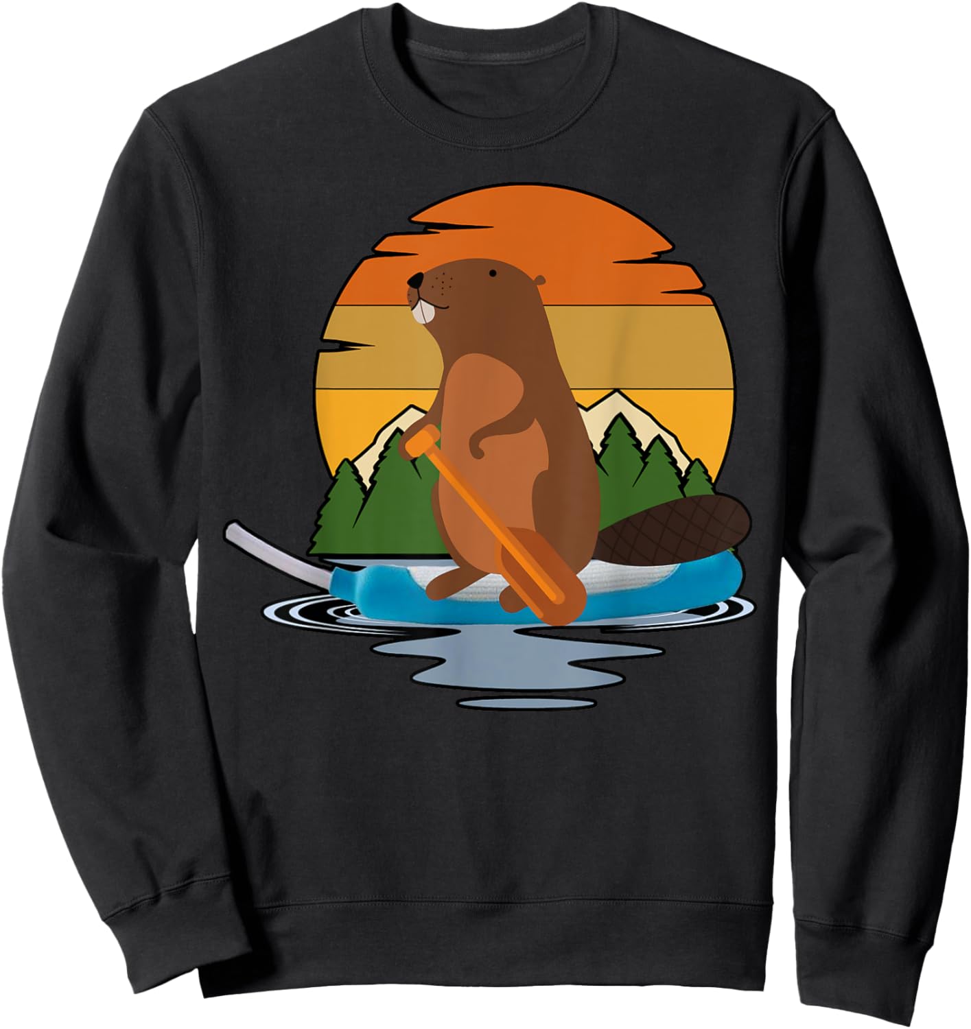 Vintage Canoe Beaver Purewick Nurse Funny Nursing Humor Sweatshirt - Sweatshirt | Black