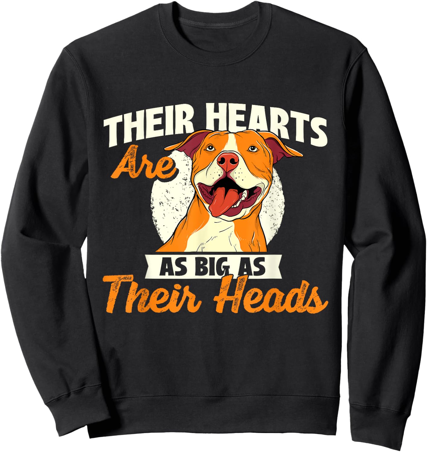 Their Hearts Are As Big As Their Heads - Pitbull Dog Owner Women Kids Sweatshirt - Sweatshirt | Black