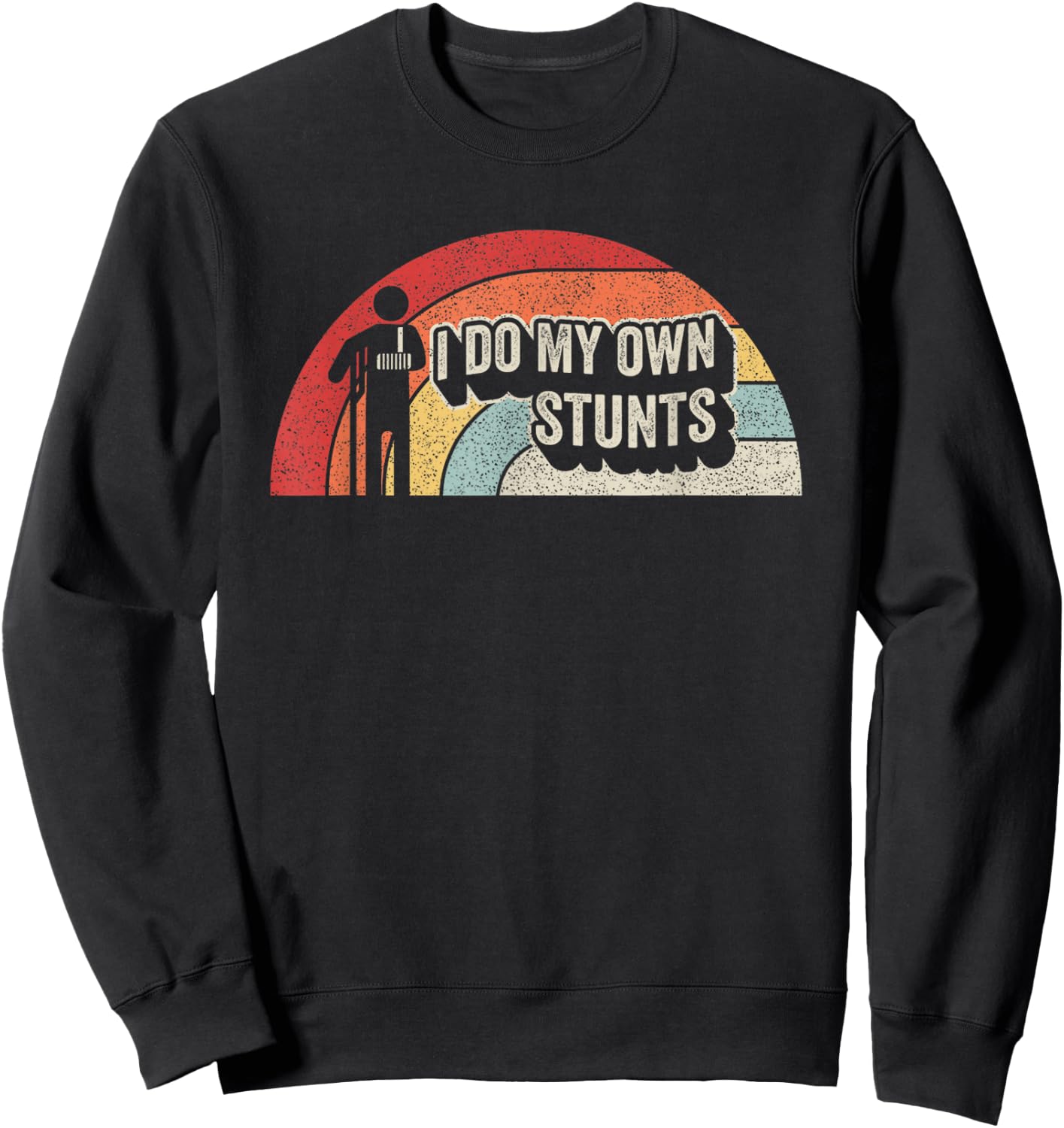 Retro Broken Arm Hand Wrist Elbow Injury Get Well Soon Gift Sweatshirt - Sweatshirt | Black