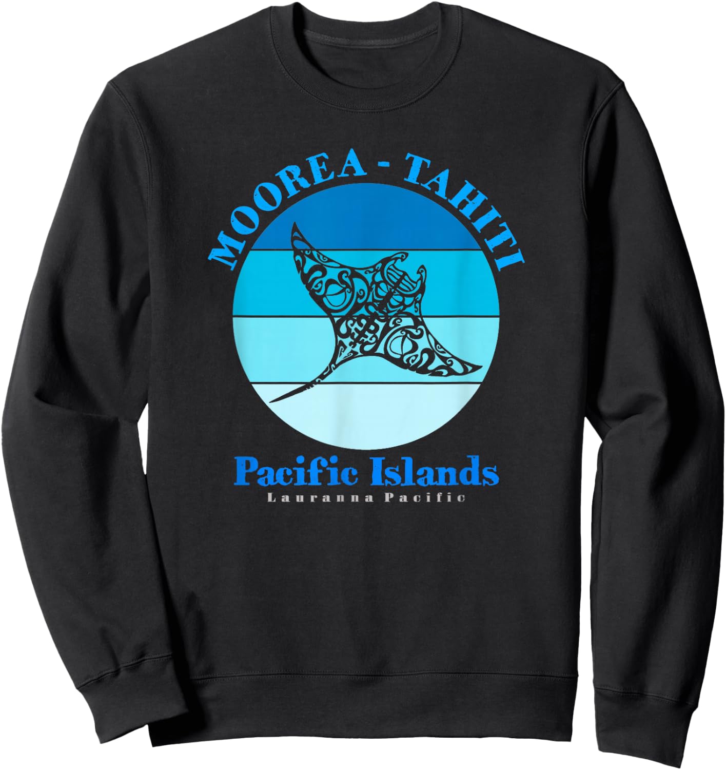 Manta Ray Moorea Tahiti Ocean Sweatshirt - Sweatshirt | Black