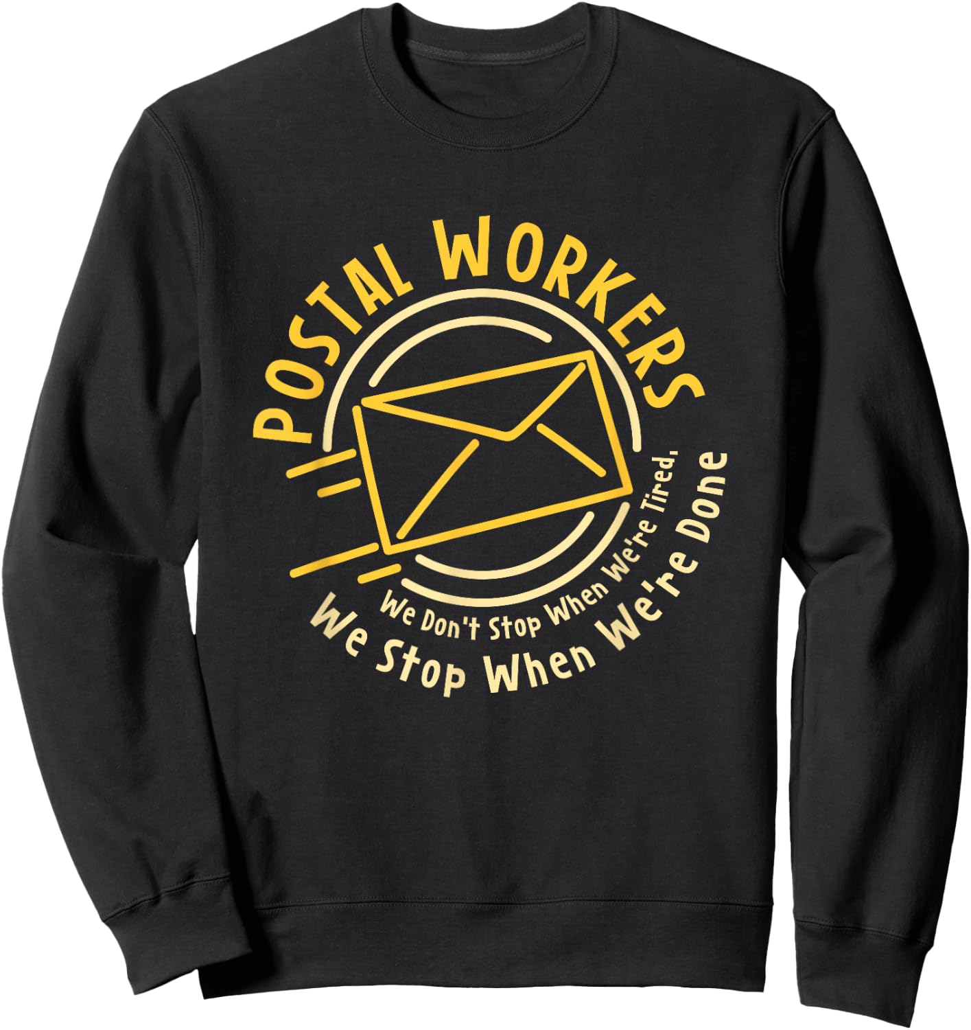 Mail Carrier Driving Mail Truck To Postal Office Post Office Work Postbox Parcel And Letter Delivery Postman Sweatshirt - Sweatshirt | Black