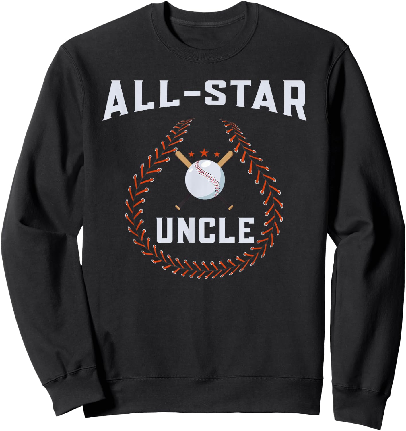 Uncle Baseball for Birthday, Baseball Uncle Sweatshirt - Sweatshirt | Black