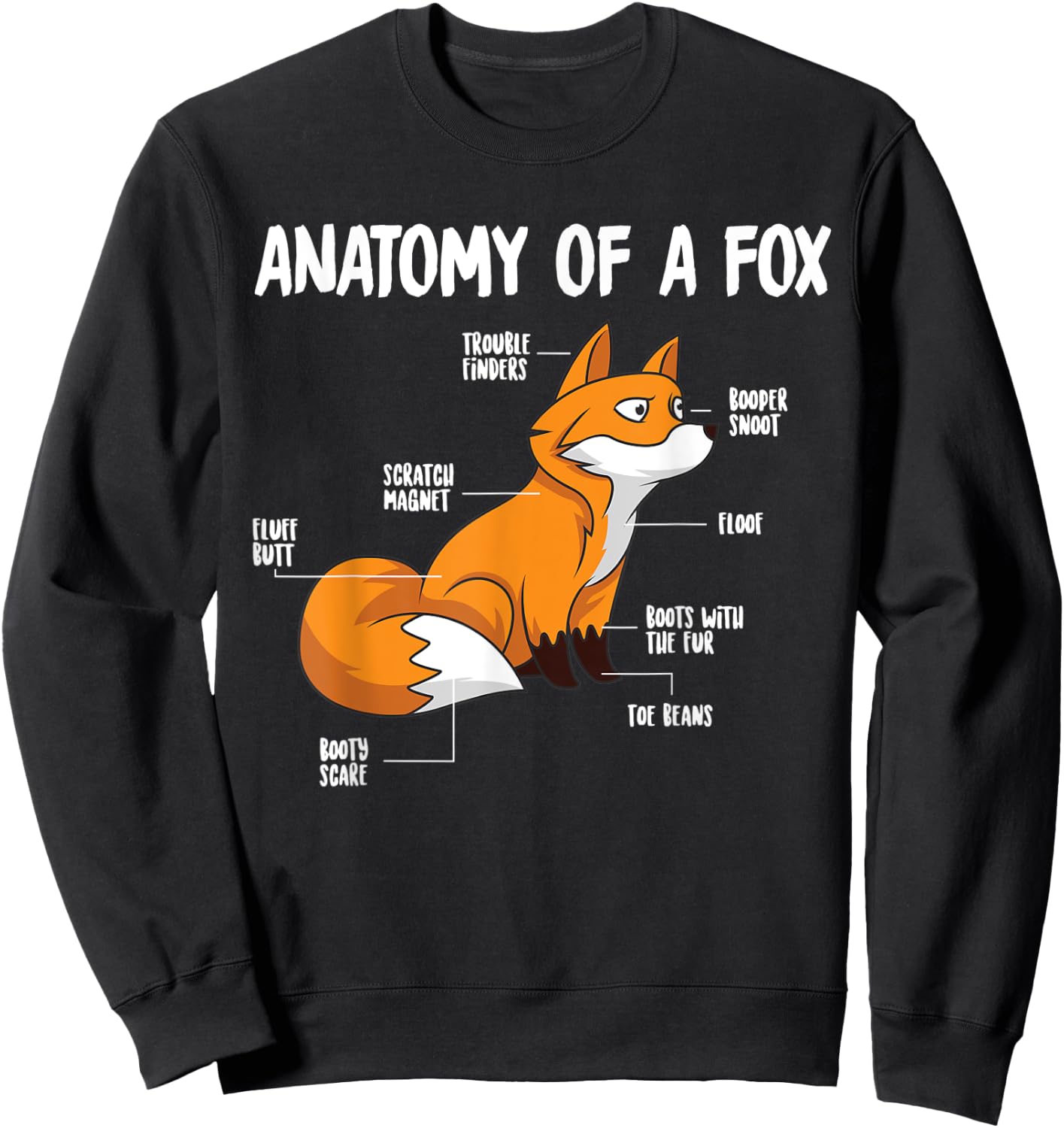 Anatomy Of A Fox Sweatshirt - Sweatshirt | Black