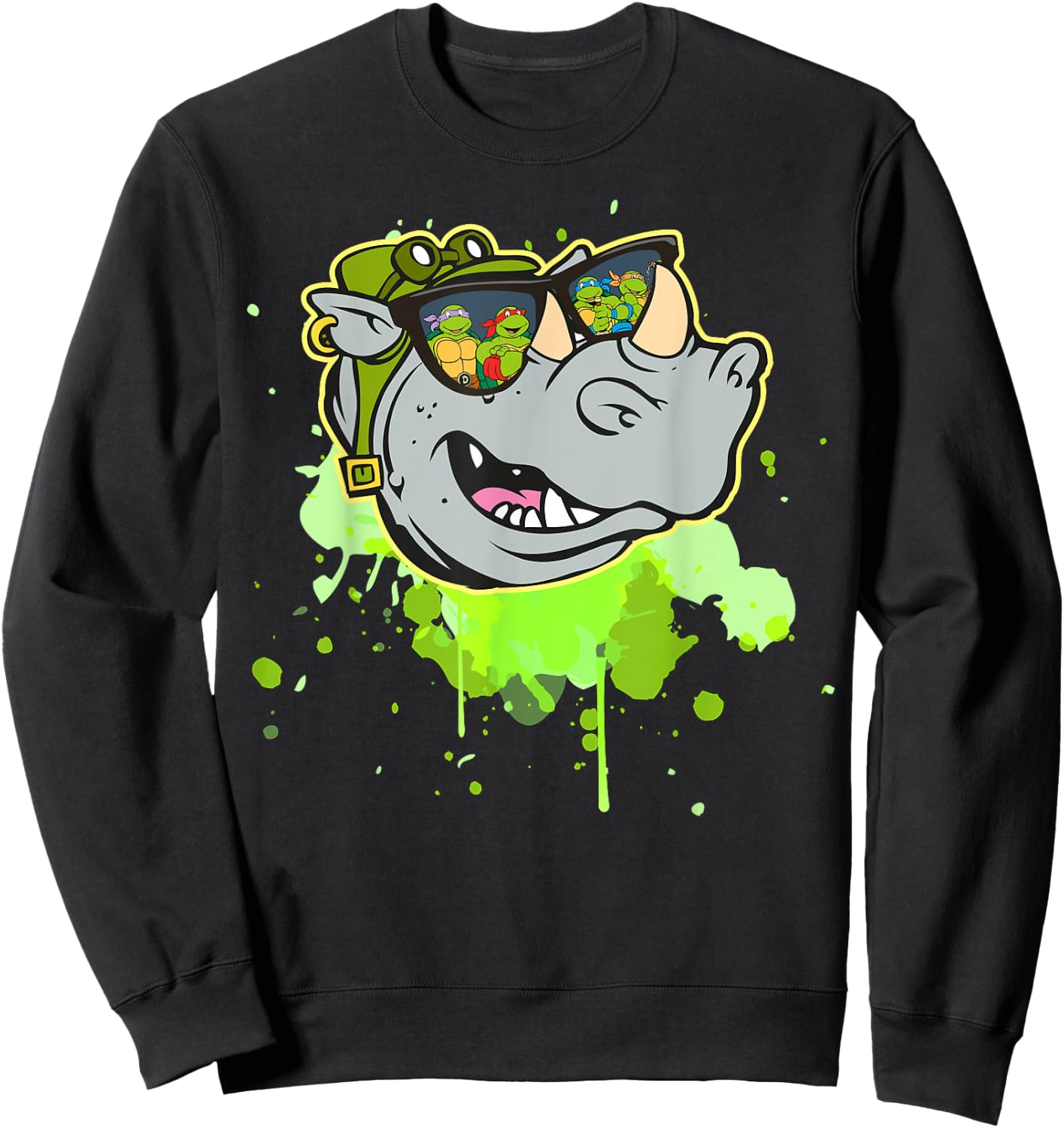 Bebop - TMNT Reflection in Sunglasses Sweatshirt - Sweatshirt | Black