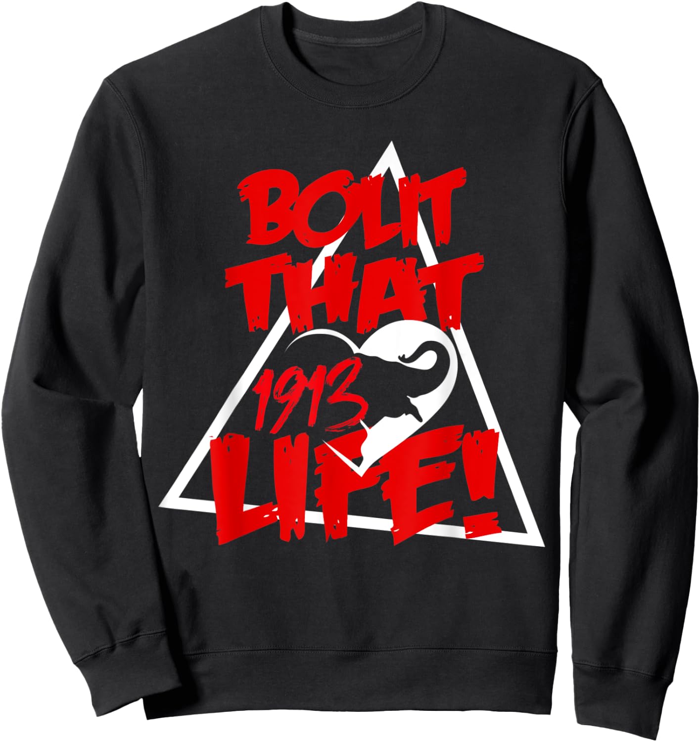 Bout That Graffiti Style Elephant and Heart Life Sweatshirt - Sweatshirt | Black