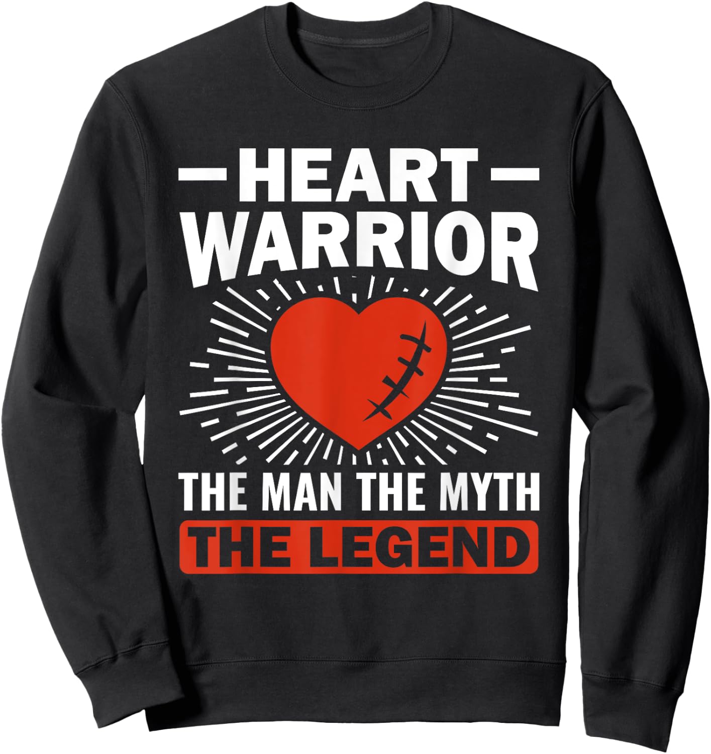 Heart Warrior The Man The Myth - Bypass Heart Defect Sweatshirt - Sweatshirt | Black