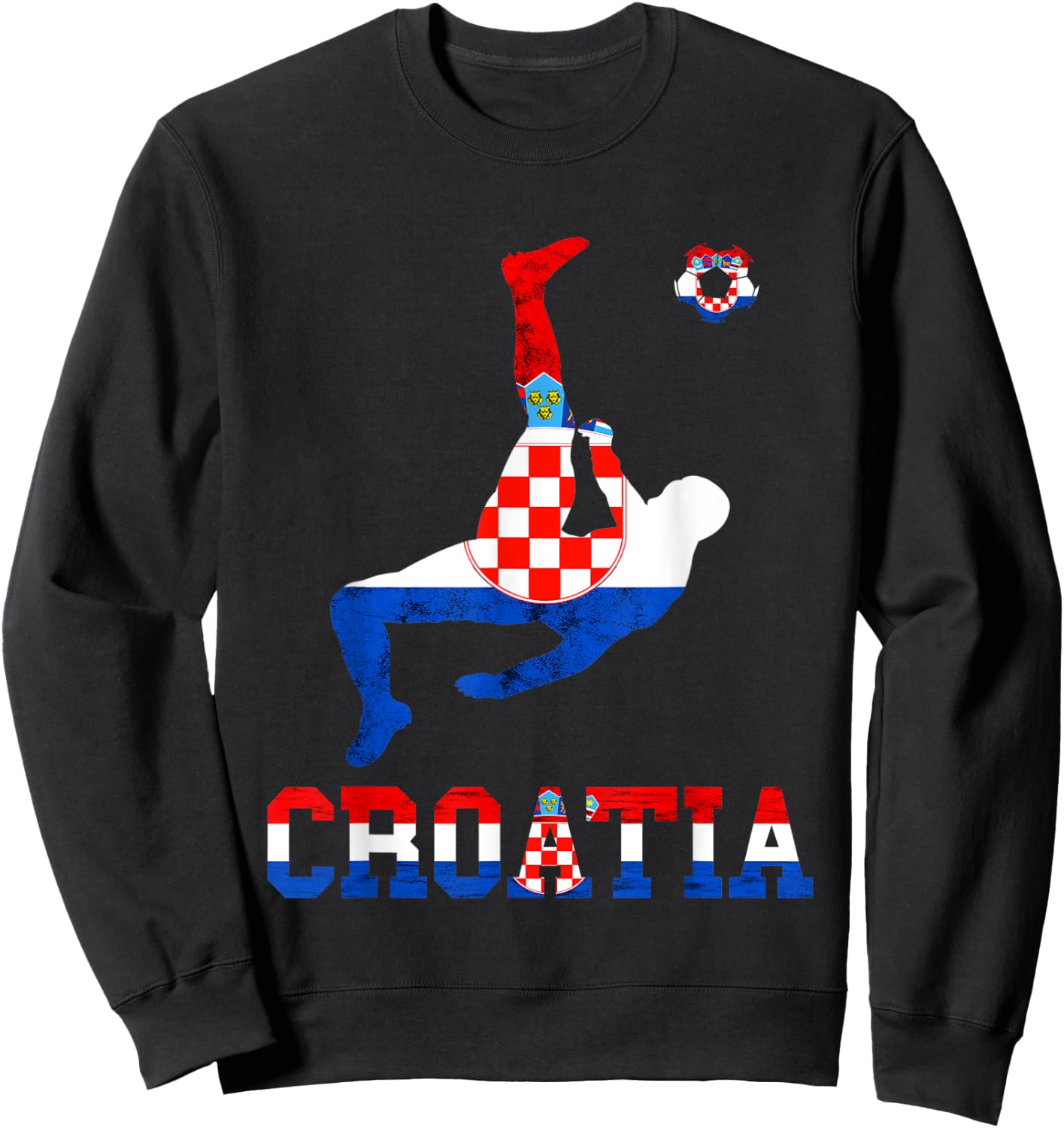 Croatian Pride Hrvatska Soccer Team Croatian Soccer Croatia Sweatshirt - Sweatshirt | Black