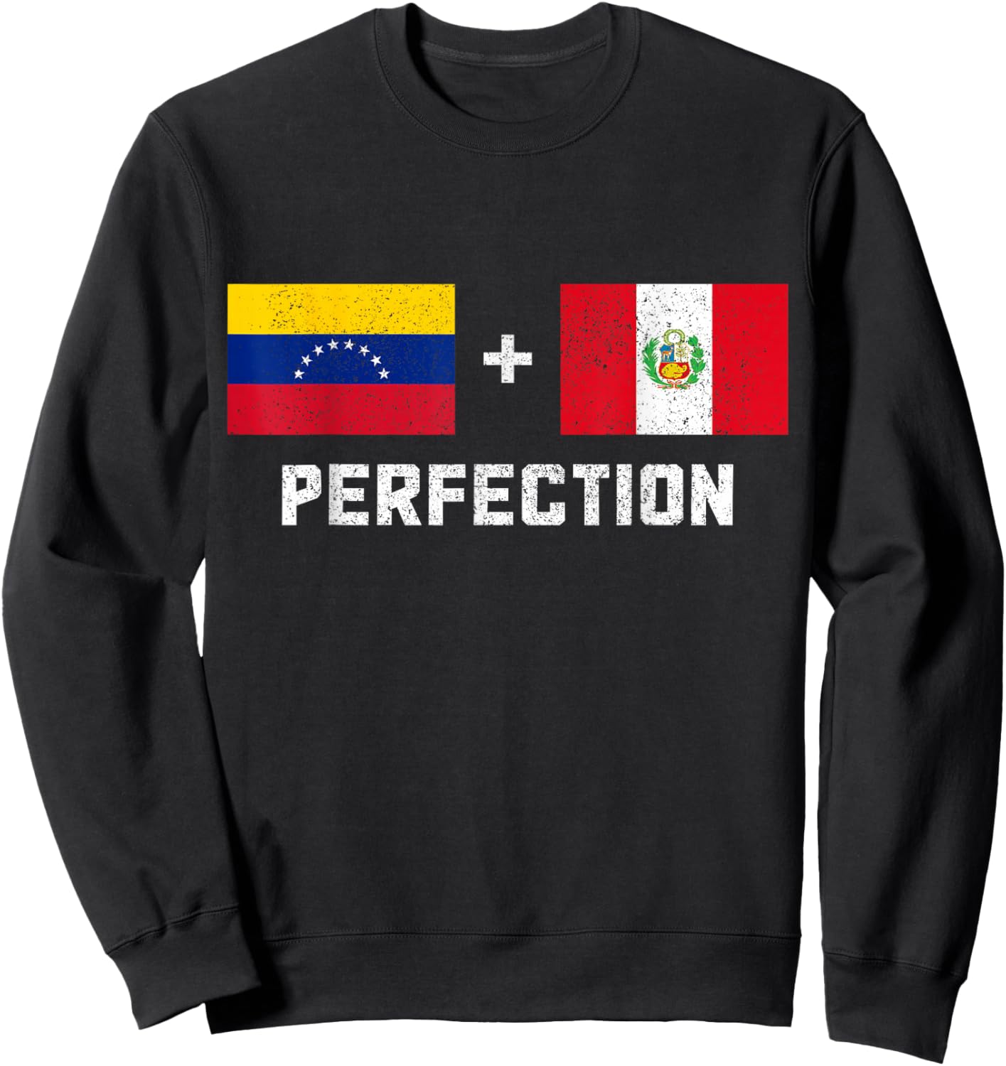 Venezuela Peru Pride Venezuelan Peruvian Flag Sweatshirt - Sweatshirt | Black