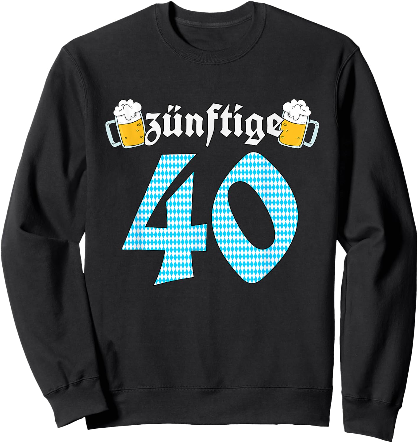 Zünftige 40 October Gift 40th Birthday Oktoberfest Sweatshirt - Sweatshirt | Black