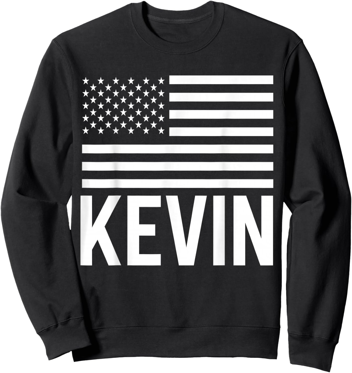 Kevin Forename Birthday Personalized Name Usa Sweatshirt - Sweatshirt | Black