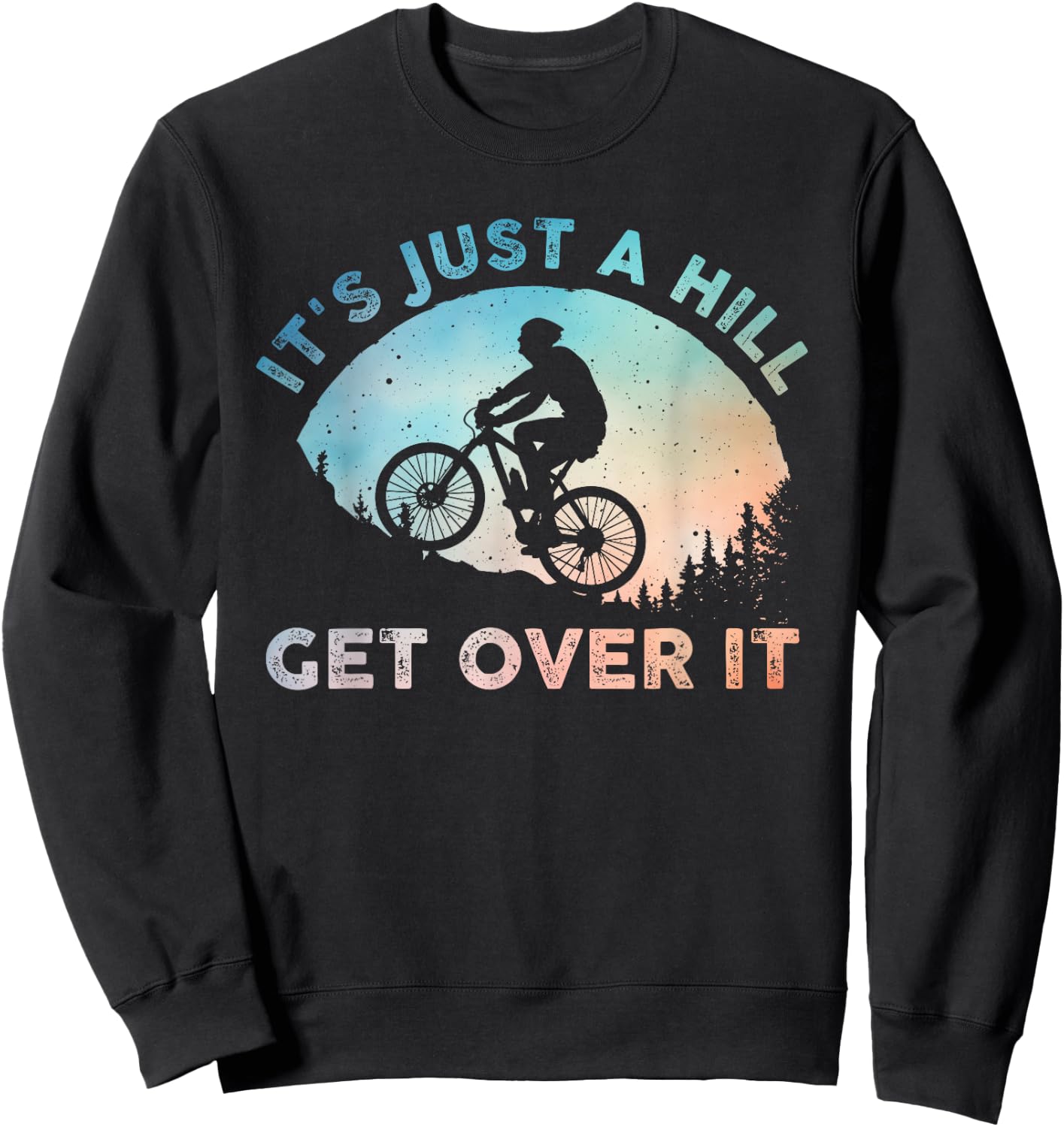 Funny Mountain Biking Art Women Trail Ride Lover MTB Sweatshirt - Sweatshirt | Black
