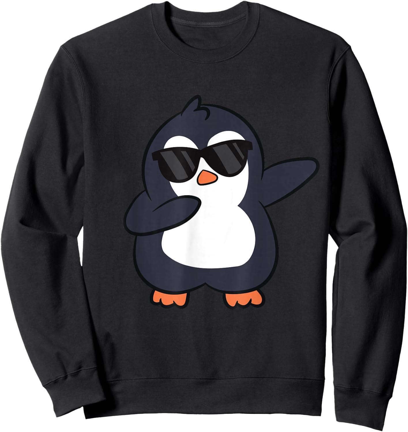 Dabbing Penguin Cute Dabbing Penguin Sweatshirt - Sweatshirt | Black