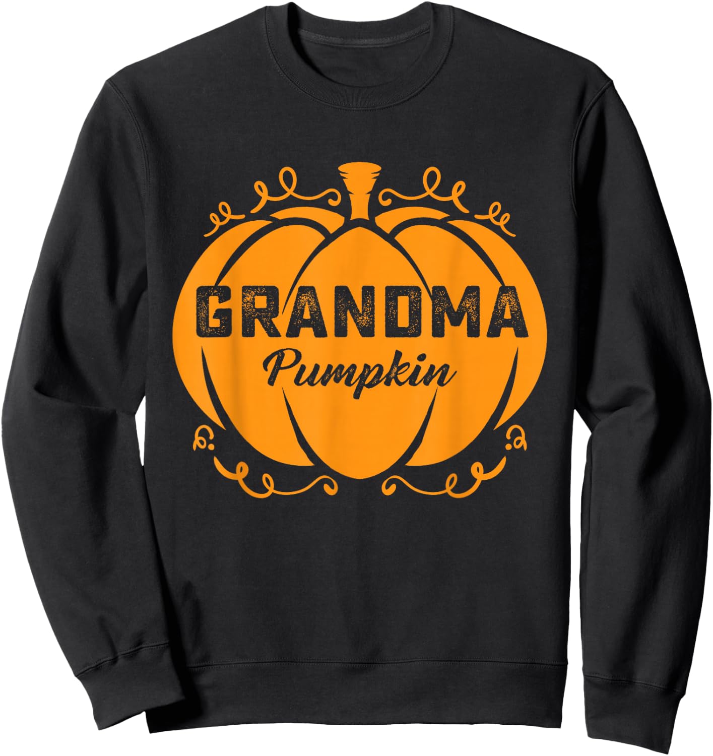 Grandma Pumpkin Funny Halloween Family Costume Thanksgiving Sweatshirt - Sweatshirt | Black