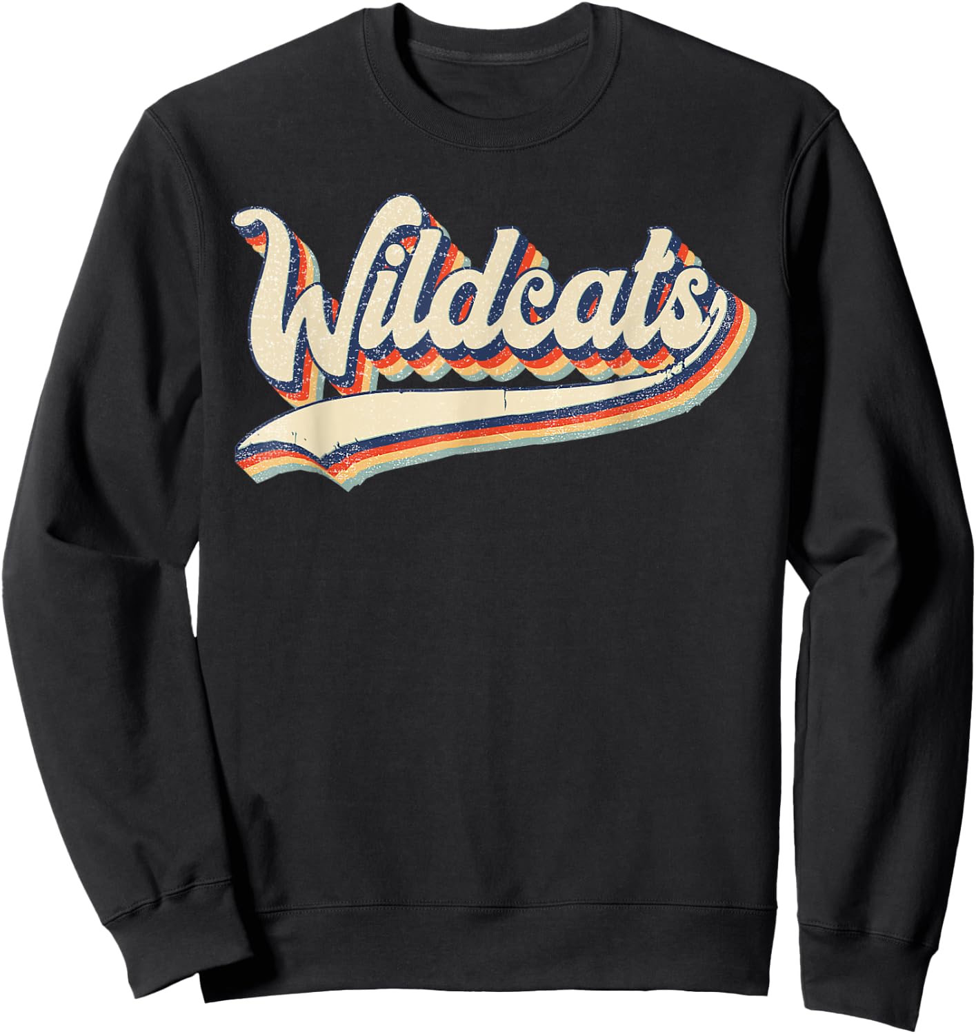 Wildcats School Team Spirit Mascot Sweatshirt - Sweatshirt | Black