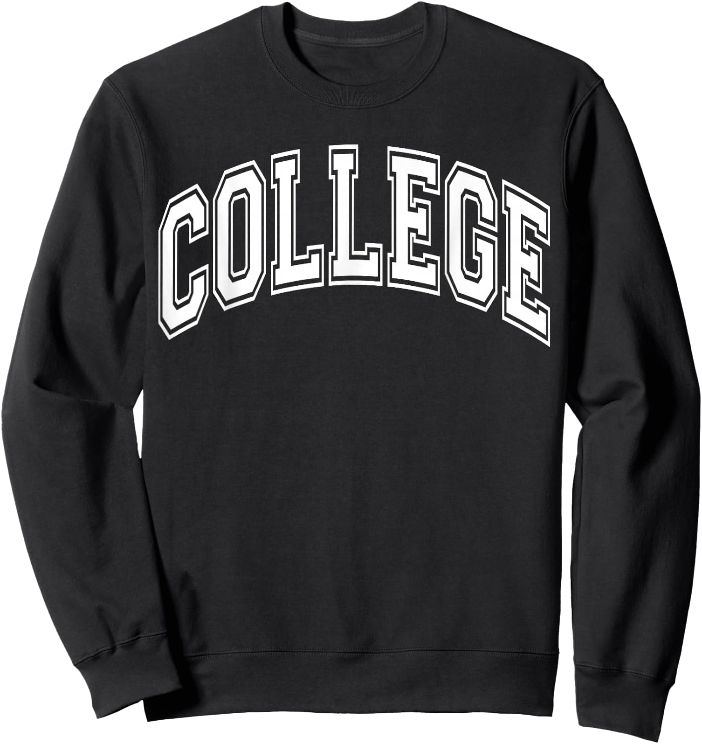 College Sports US Campus University Varsity Style Graduation Sweatshirt - Sweatshirt | Black