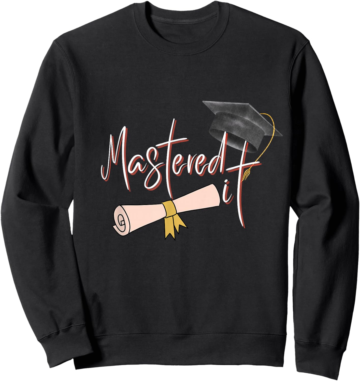 Mastered it Master Degree Woman Graduate MBA Graduation 2025 Sweatshirt - Sweatshirt | Black