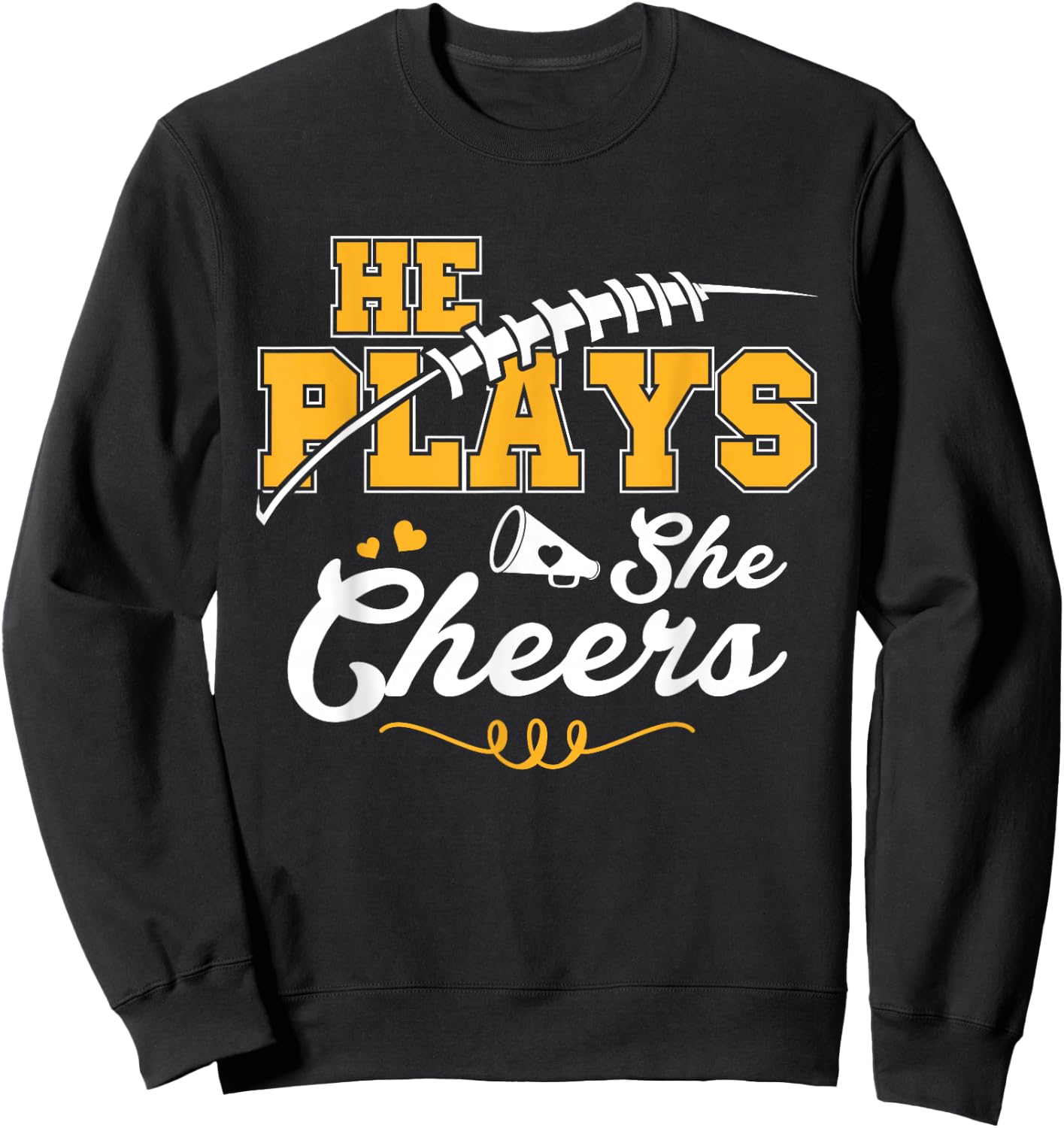 Football and Cheer Mom Cheerleading Mother Football Sweatshirt - Sweatshirt | Black