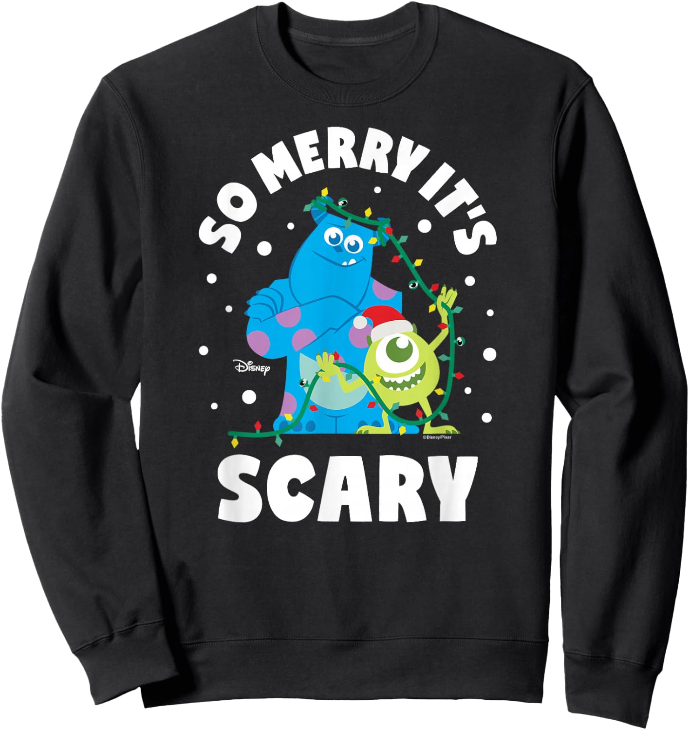 Monsters Inc - So Merry Its Scary Sweatshirt - Sweatshirt | Black