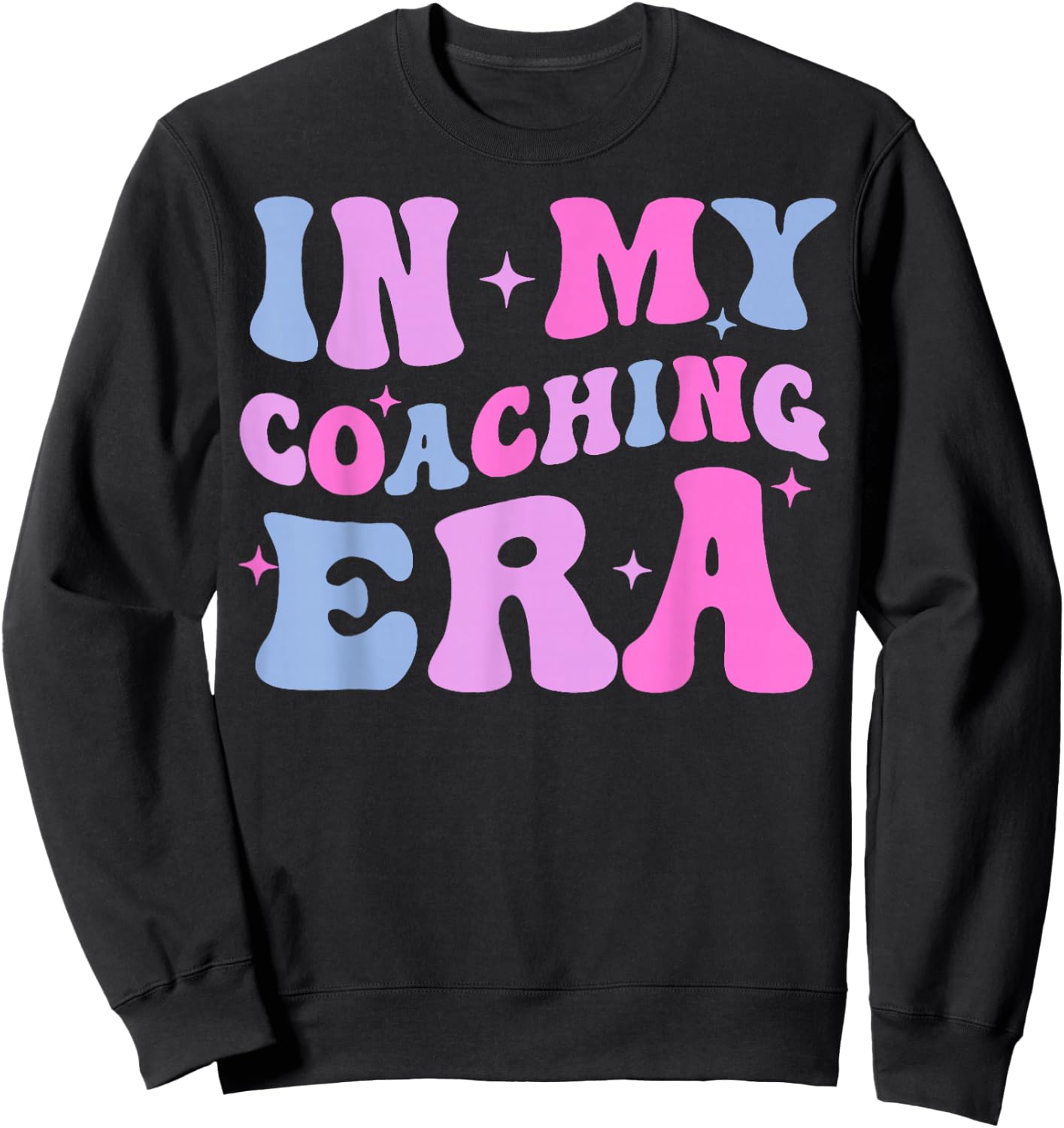 In My Coaching Era Retro Groovy Sweatshirt - Sweatshirt | Black