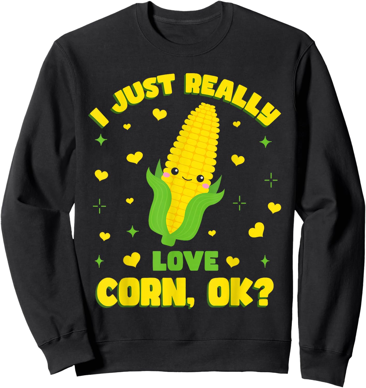 Corn Cob Kids Farming Corn Toddler Sweatshirt - Sweatshirt | Black