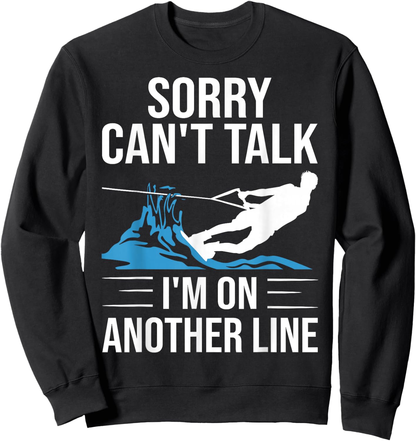 Funny Water Ski Designs Women Water Skier Athletes Sweatshirt - Sweatshirt | Black