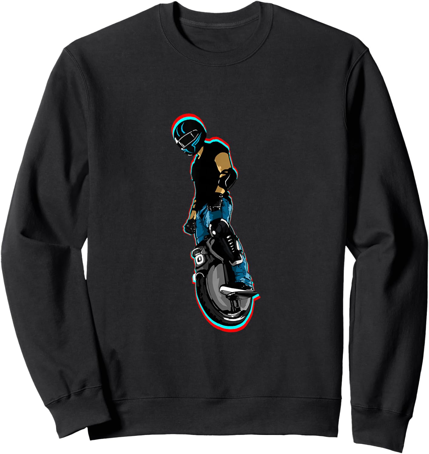 Electric Unicycle Biker Sweatshirt - Sweatshirt | Black