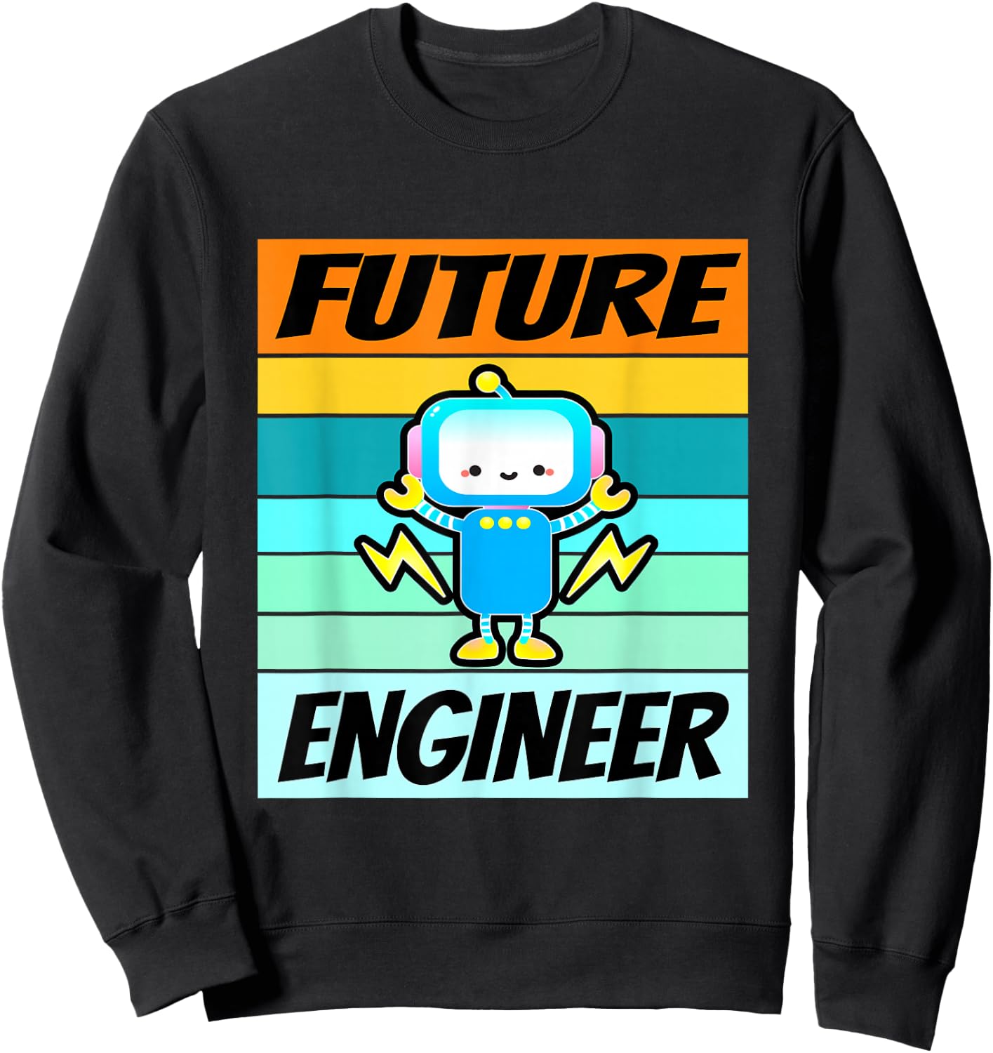 Future Engineer Shirt Boys Girls Software Engineering Kids Sweatshirt - Sweatshirt | Black
